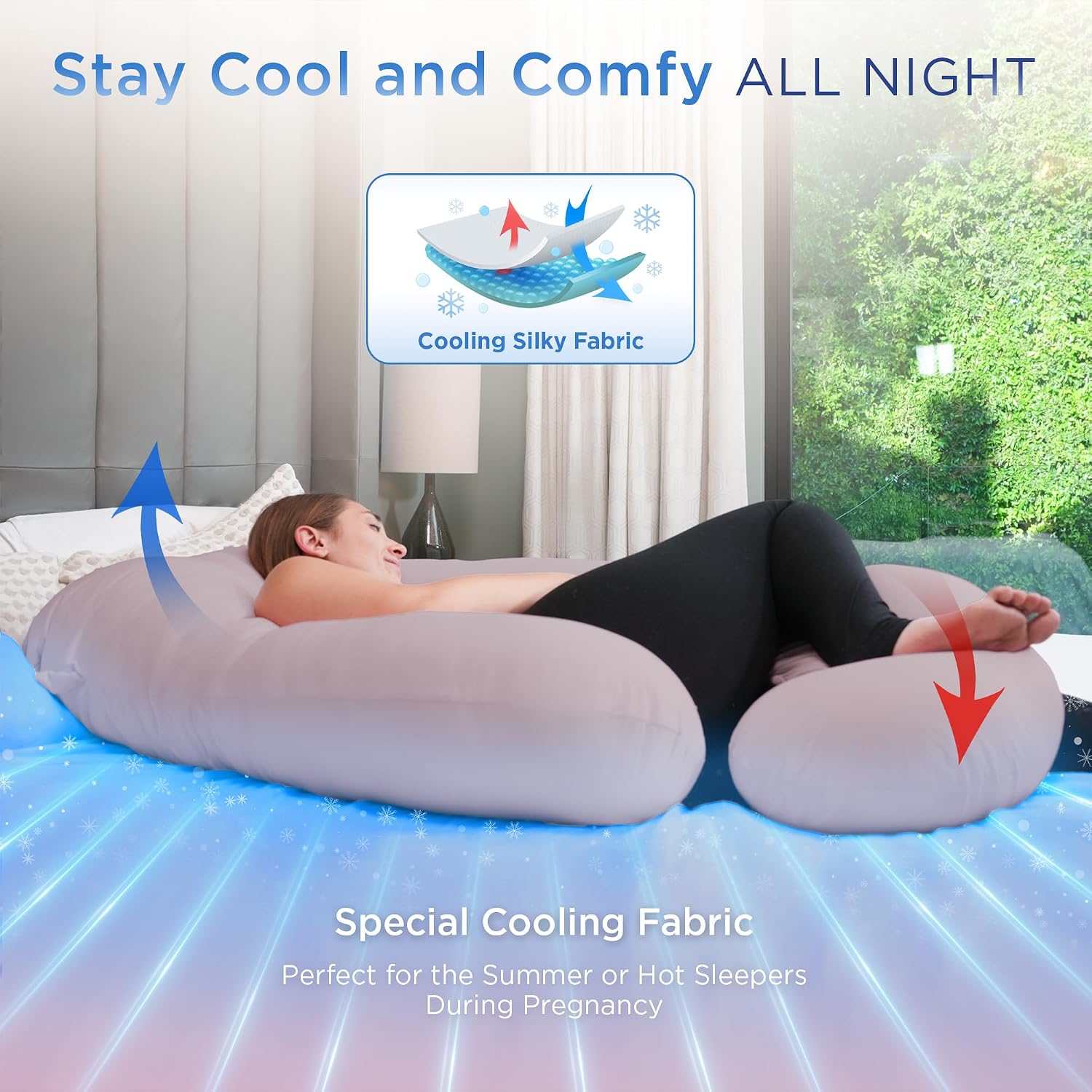 Thumbnail 1 de PinkFoggie Cooling Pregnancy Pillow 57 Inch