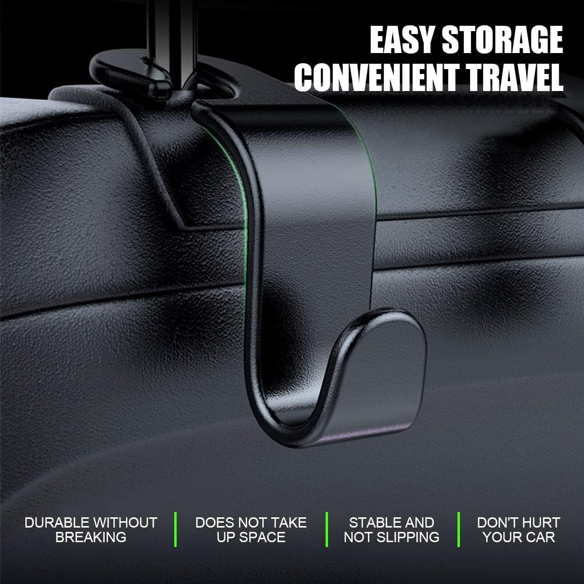 Thumbnail 4 de Hanemia Car Back Seat Headrest Hooks 44 lbs