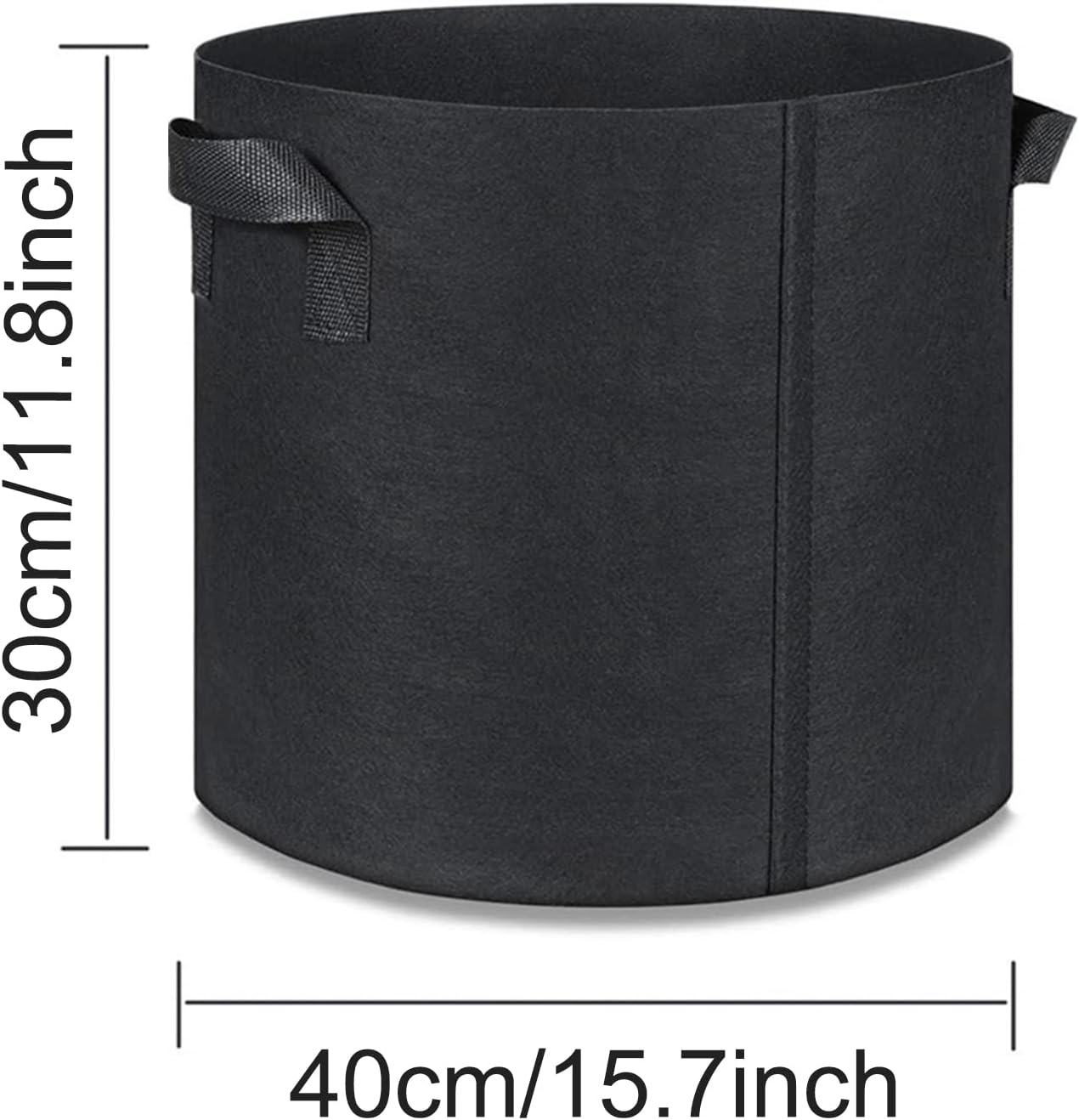 Thumbnail 3 de XVZ plantenzakken, set van 6, 40 liter, zwart met afvoergat