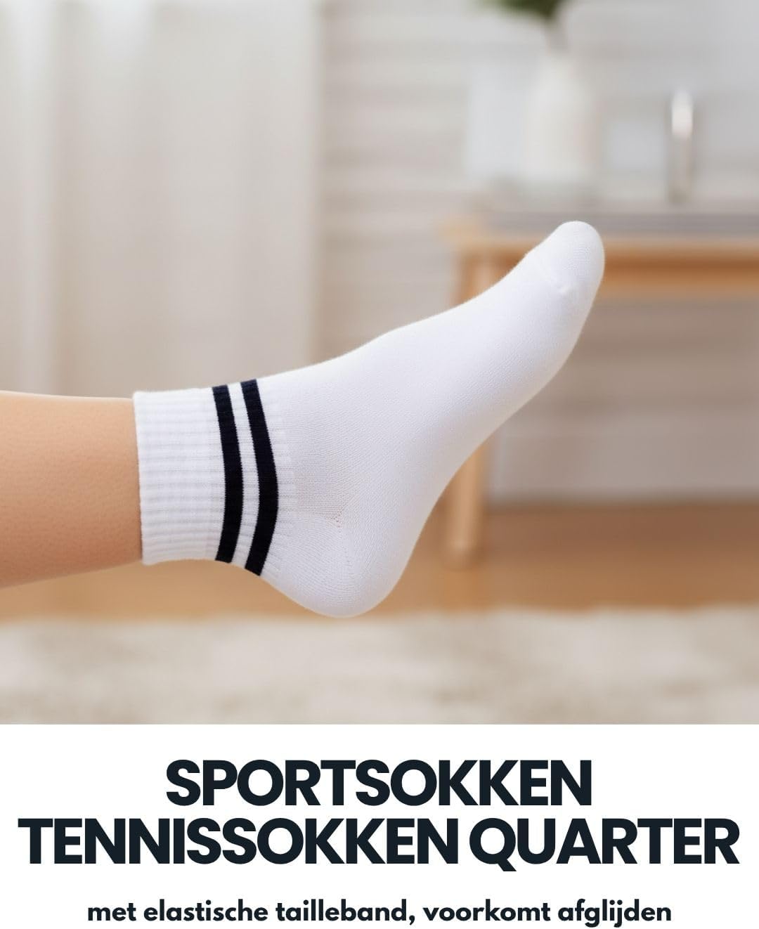 Detalle 2 de sockenkauf24 sportsokken, 10 paar ademende katoenen quarter-tennissokken