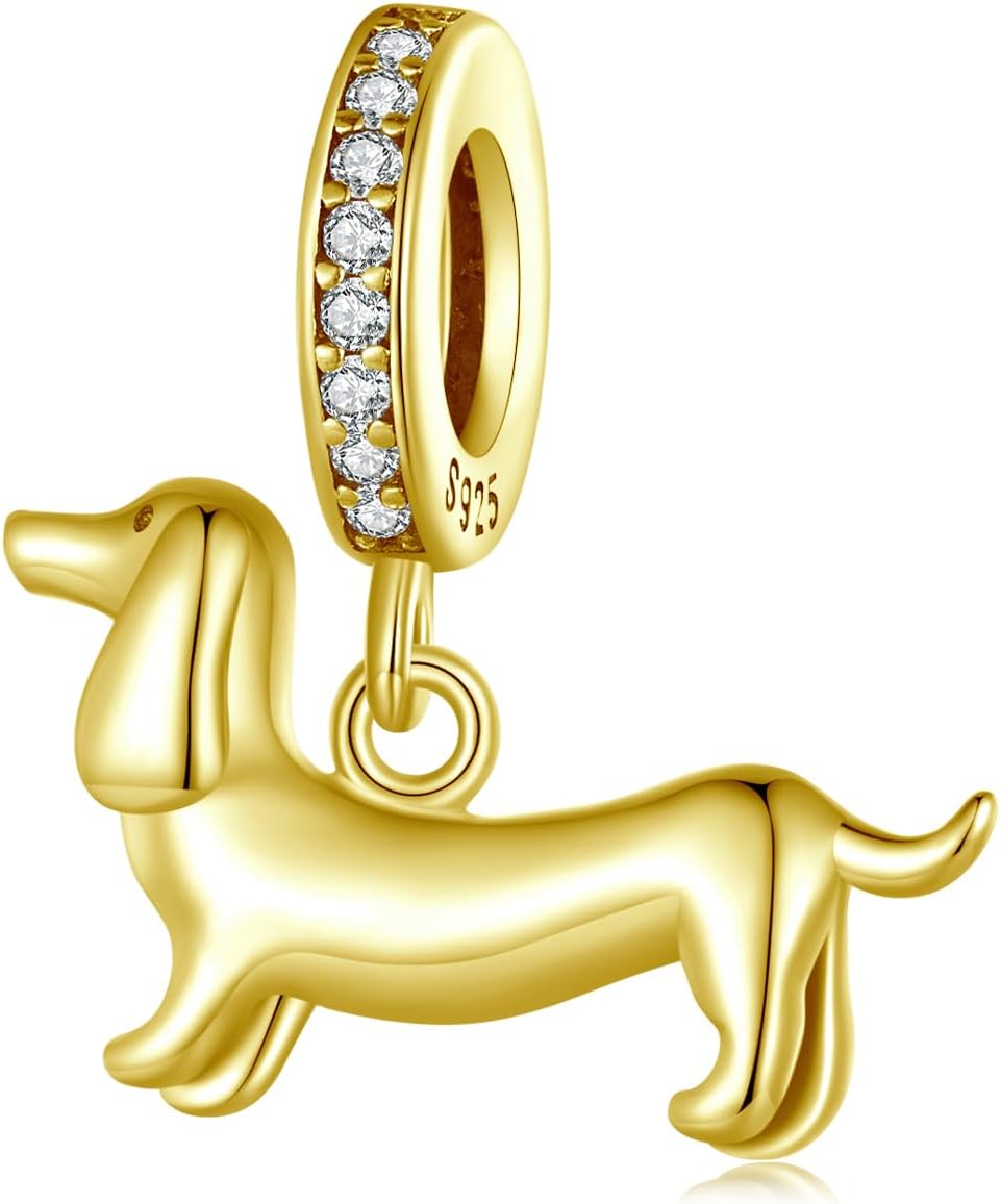 Detalle de Dackel Charm 925 Sterling Silber 4,5–5 mm