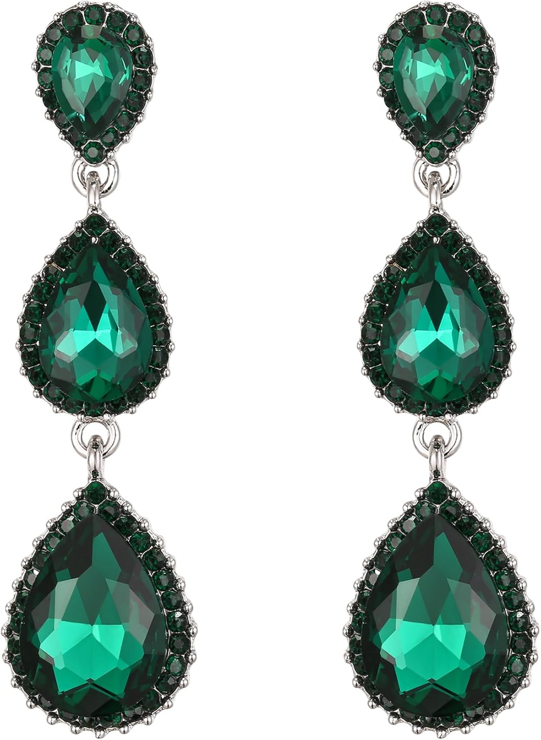 Thumbnail 4 de Boucles d’oreilles Clearine Femme « Triple Goutte d’Eau » en cristal autrichien strass