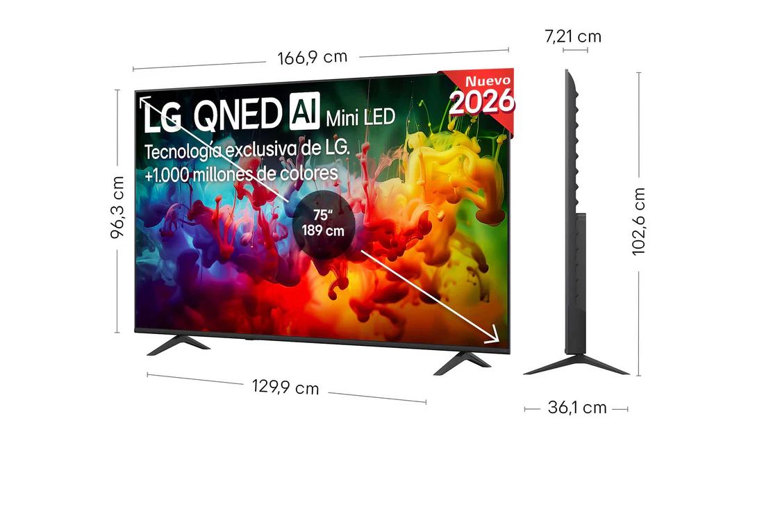 Thumbnail 1 de LG 75QNED70B6A: Smart TV QNED MiniLED AI 75" 4K (2026)