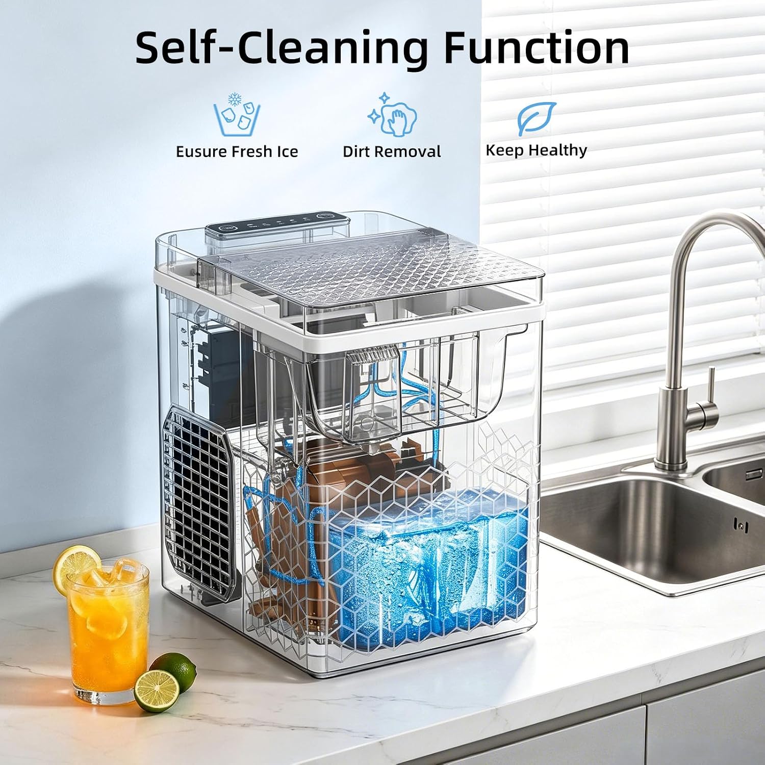 Thumbnail 4 de Antarctic Star HZB-12/V Countertop Ice Maker, 27 Lbs/Day, Two Ice Sizes