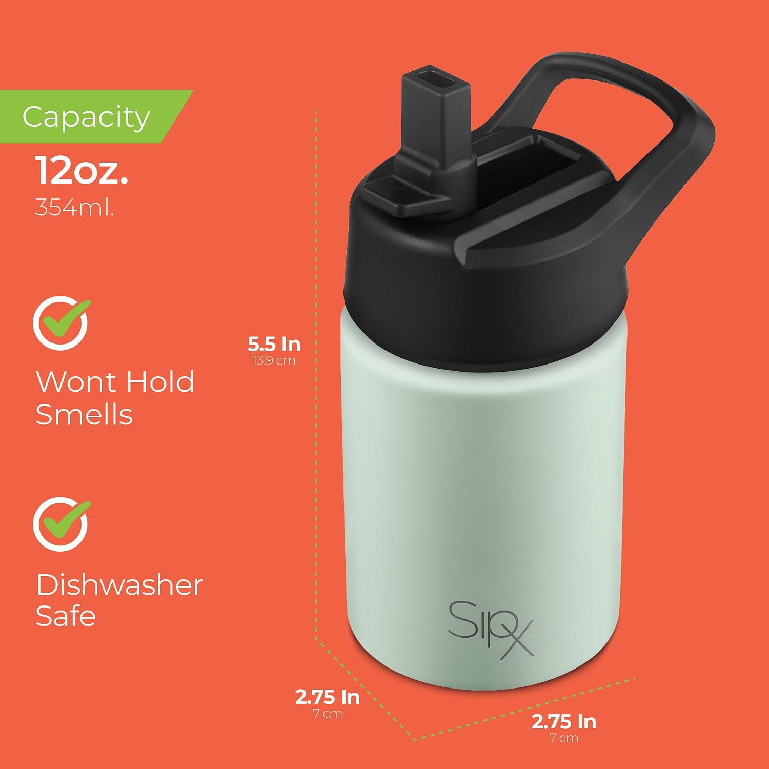 Detalle de SIPX Insulated Water Bottle 12 oz