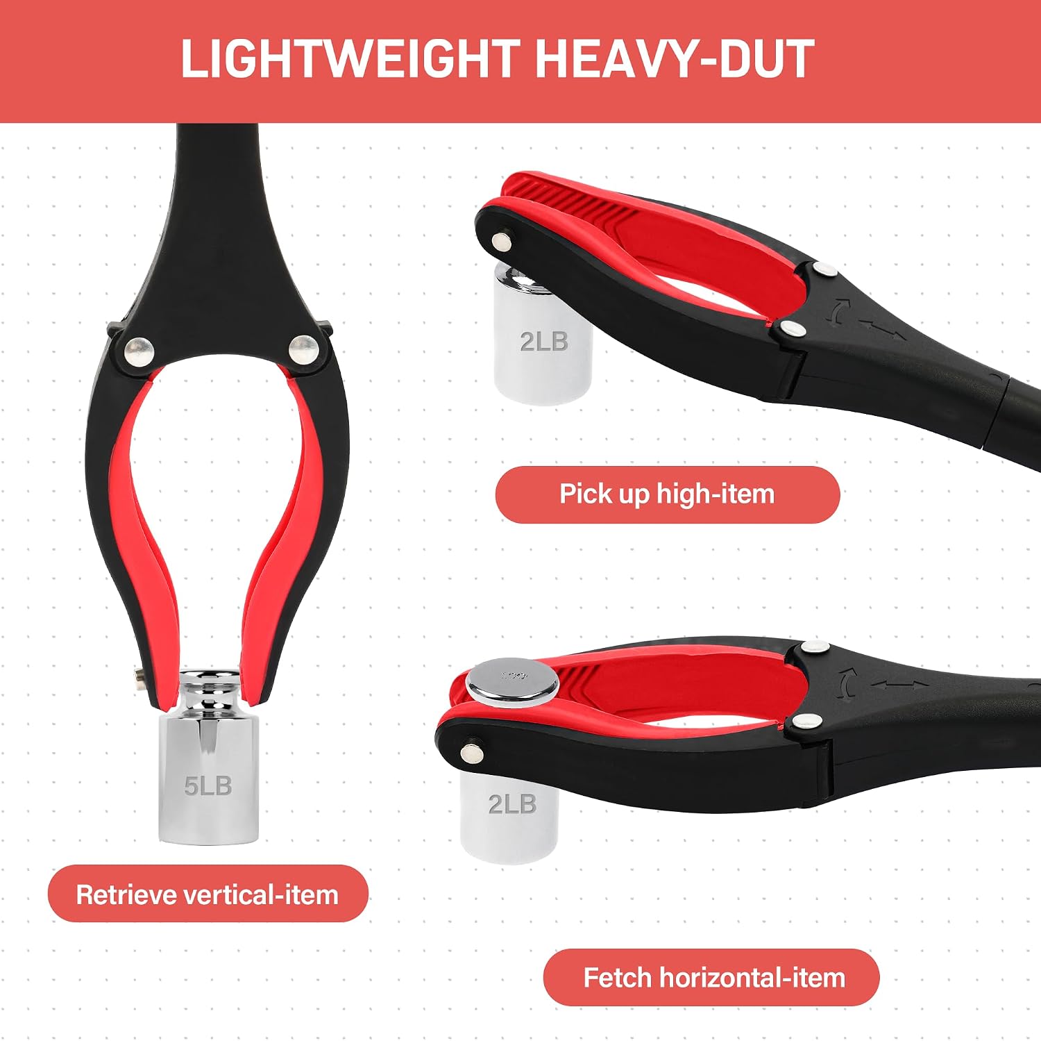 Thumbnail 3 de GrabRunner 2-Pack 32-Inch Reacher Grabbers, Folding 360° Jaw and Magnet