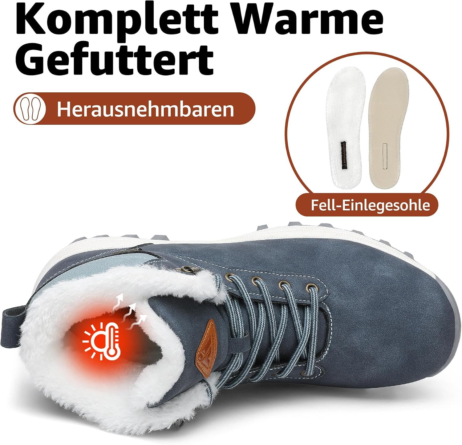 Thumbnail 4 de Mishansha Scarpe Invernali Stivali da Neve 36-48