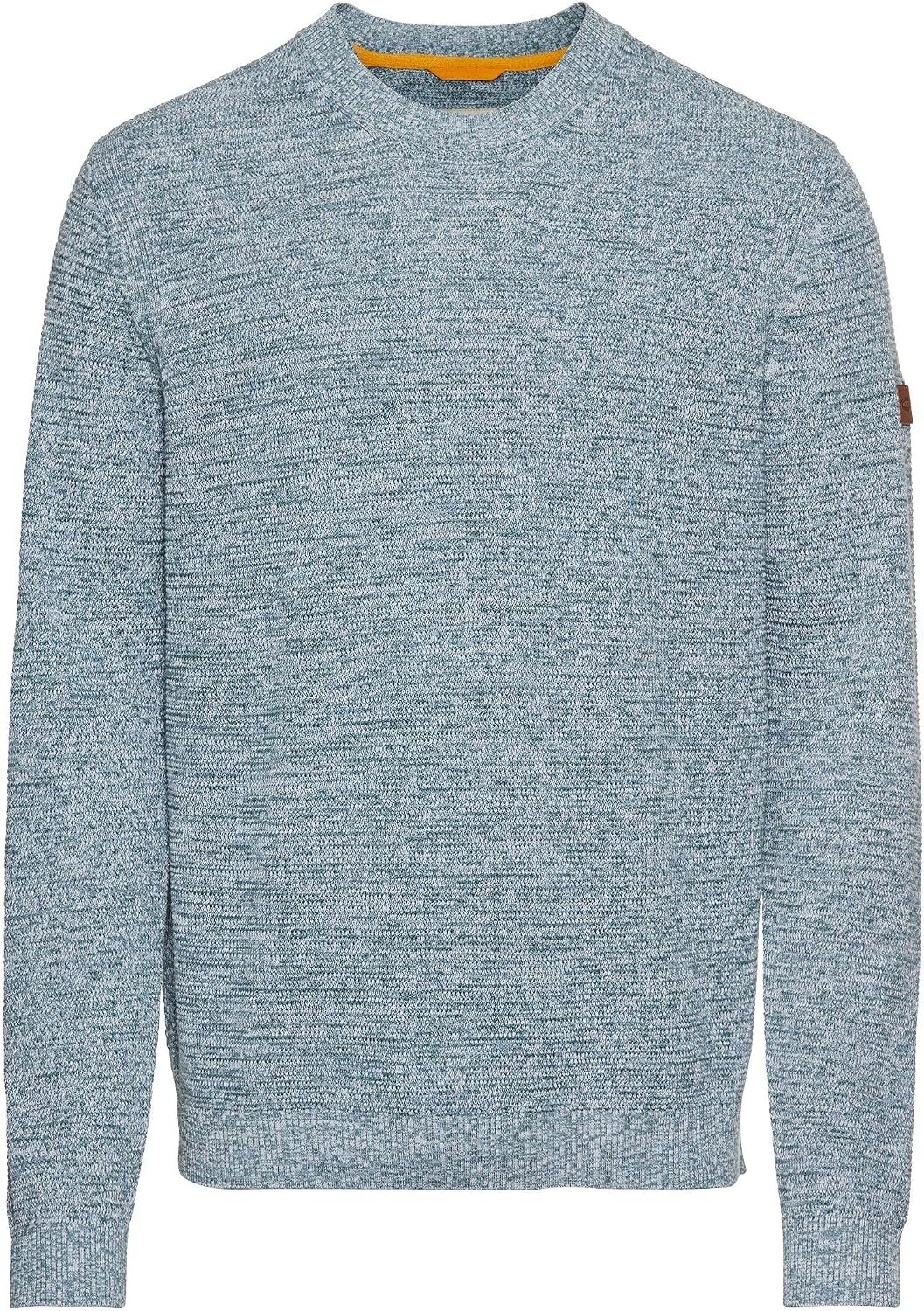 Detalle de camel active 409500-5K00 – męski sweter bawełniany z okrągłym dekoltem