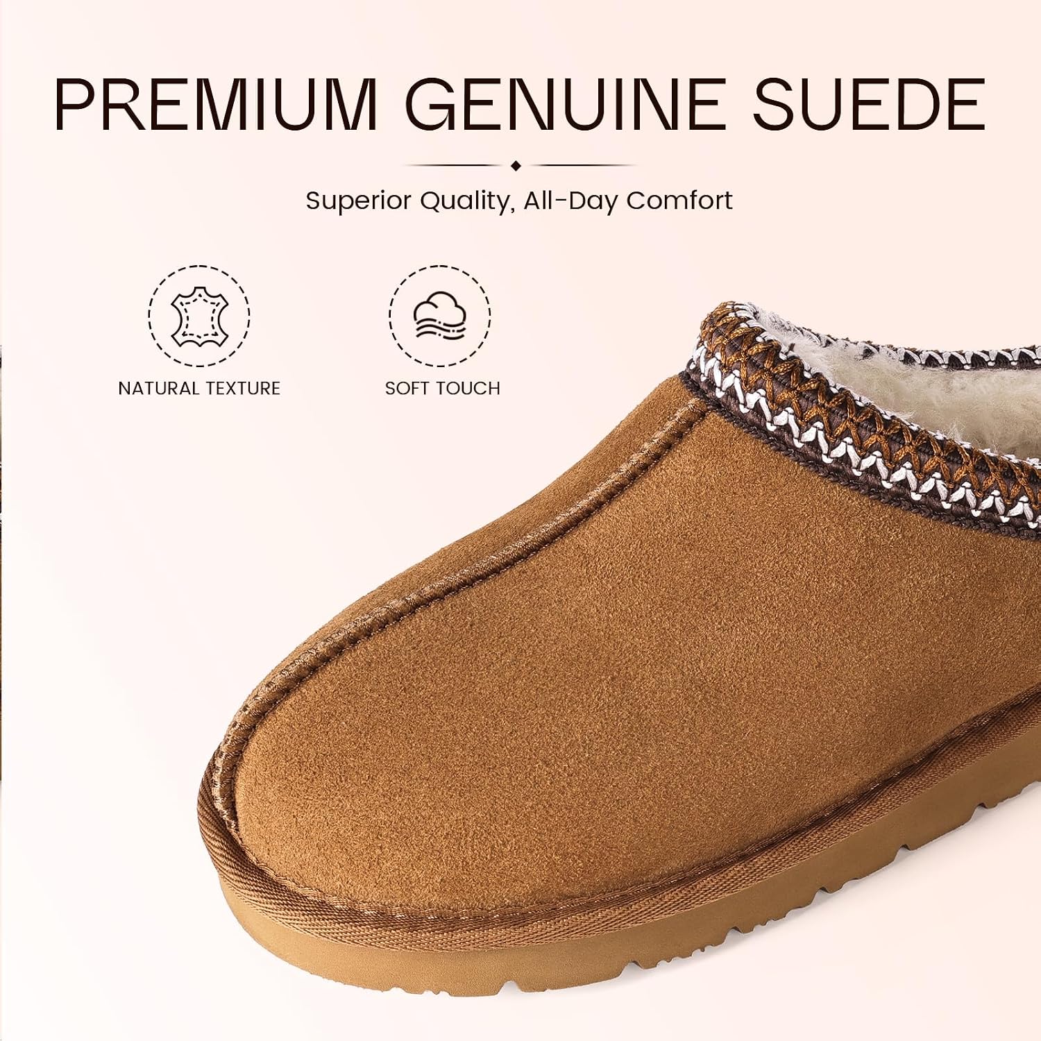 Detalle 2 de Secuyner Women's Slippers in Genuine Suede