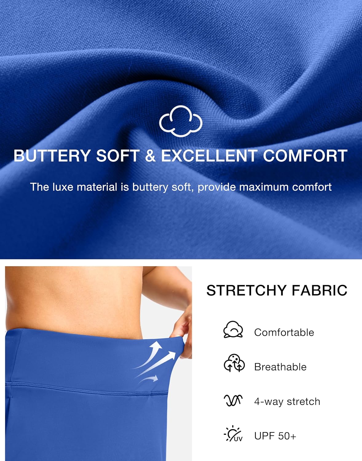 Thumbnail 3 de Viodia 18" Skorts for Women with Pockets — High Waisted, Knee-Length, Breathable Comfort