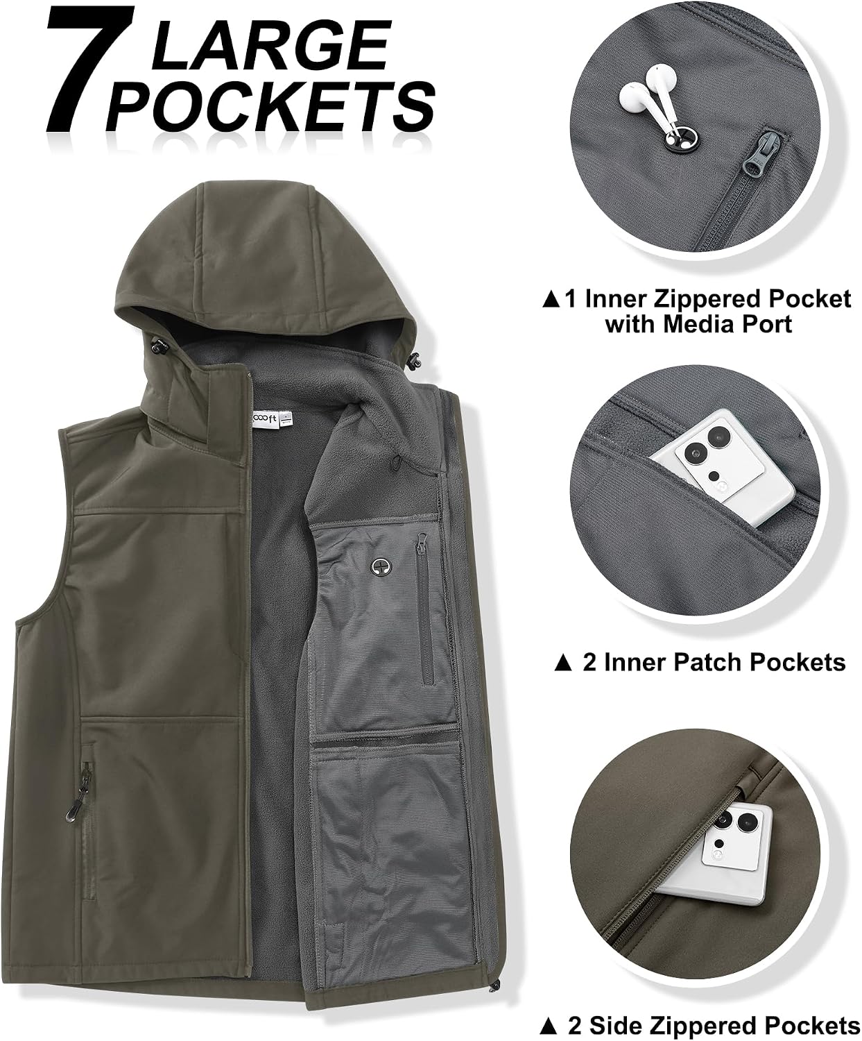 Thumbnail 4 de 33,000ft men’s waterproof softshell gilet