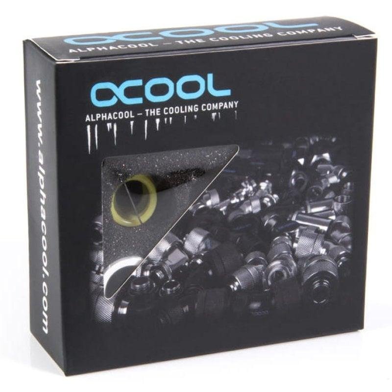 Detalle de Alphacool Eiszapfen PRO 16mm HardTube Pack 6 Racores Blancos