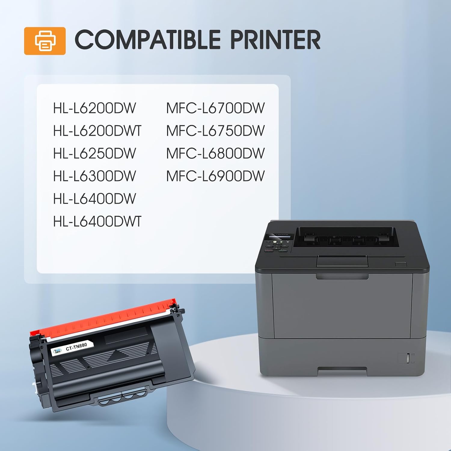 Detalle de TN880 Compatible Toner Cartridge 4-Pack