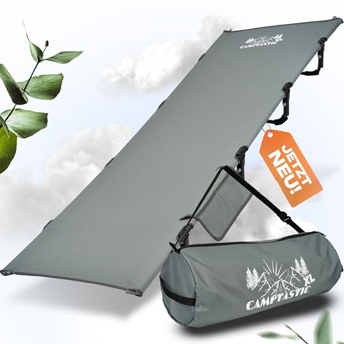 Detalle de Camptastic Feldbett XXL 200x80x19 cm – Ultraleicht, kompakt und robust
