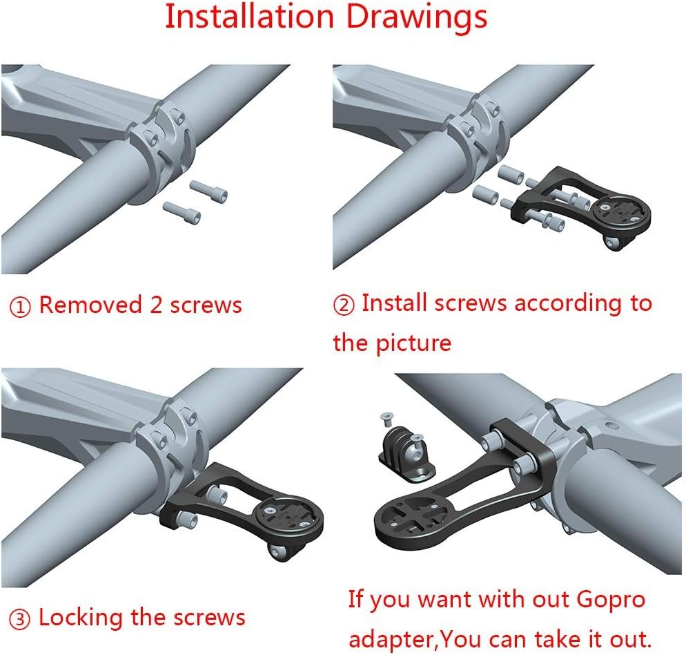 Thumbnail 3 de Panmout Extended Out-Front-Halterung: Bike-Lenkerhalterung für Garmin Edge & NiteRider/Sports-Aktion-Cam Adapter