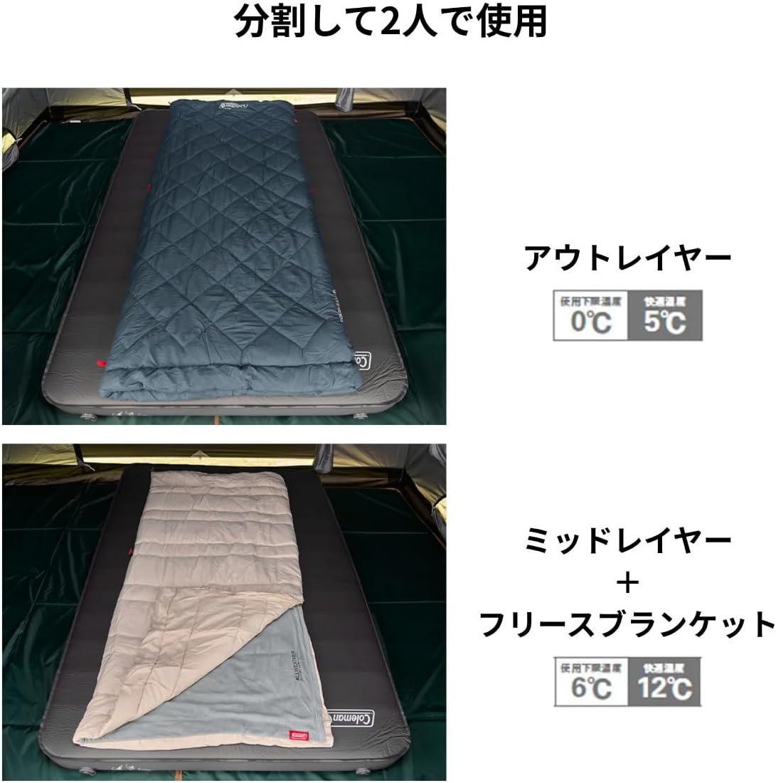 Thumbnail 6 de コールマン マルチレイヤースリーピングバッグ/コットンバッグ 3層構造・封筒型・洗濯機可