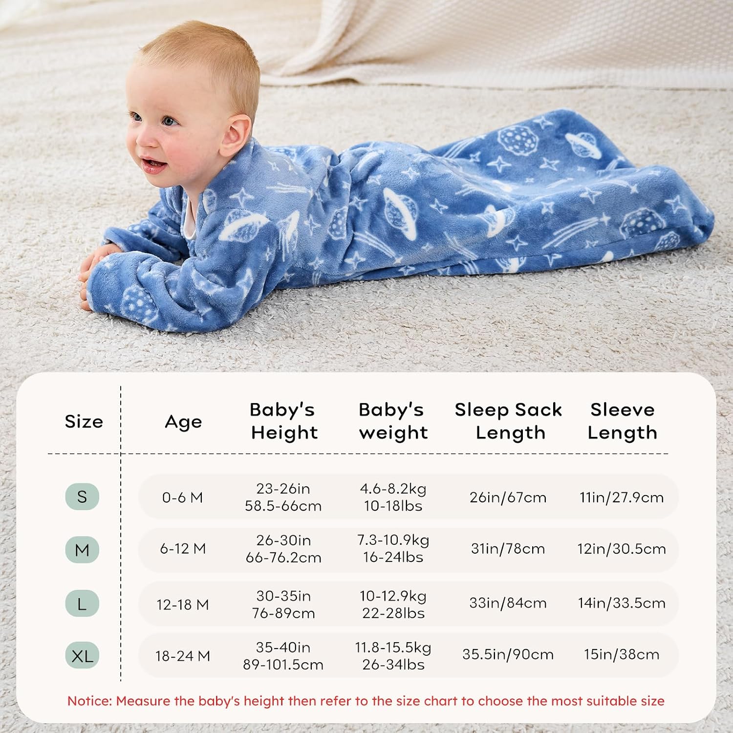 Detalle de Unnivoll Baby Sleep Sack 12-18 Months