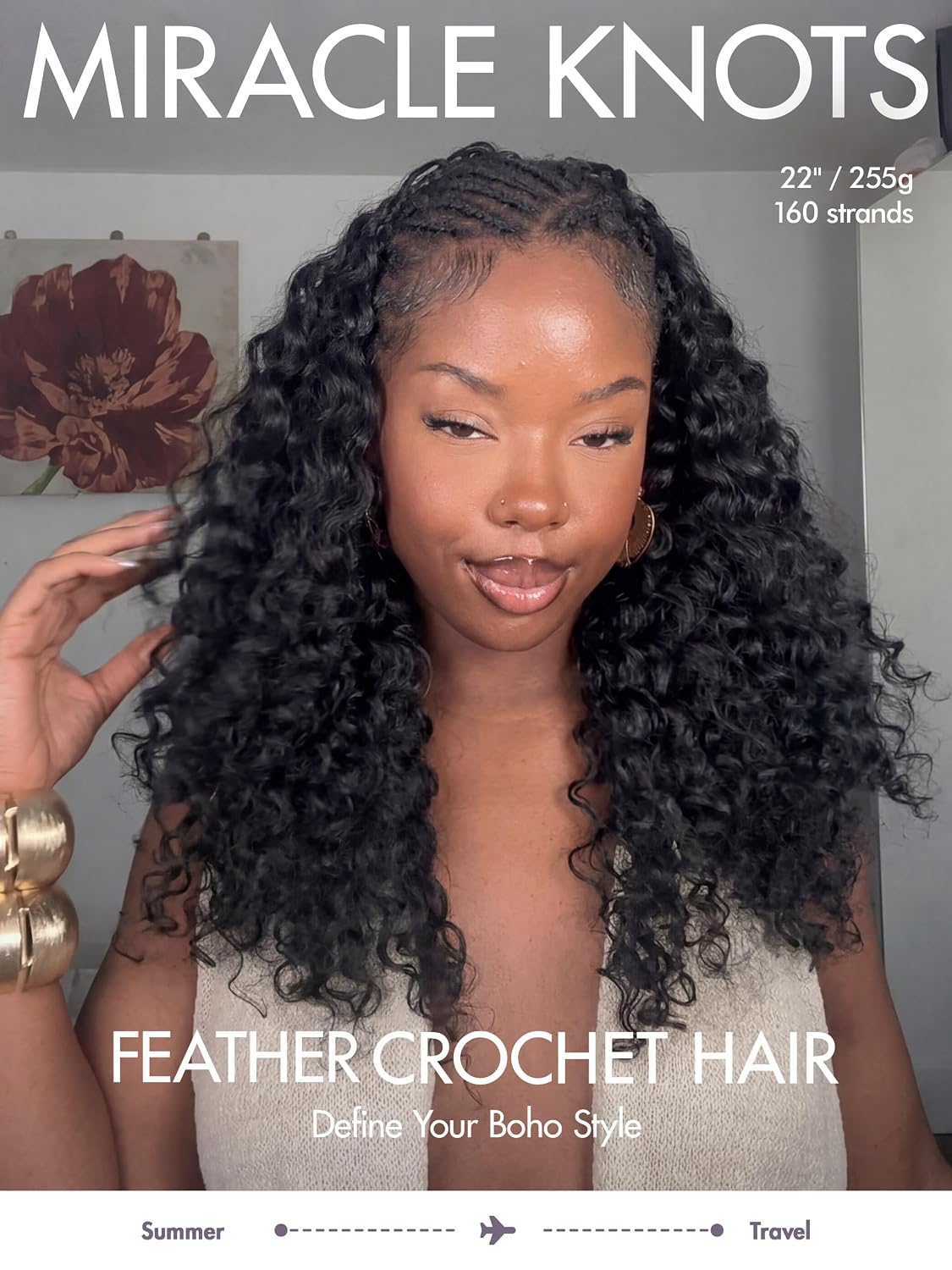 Detalle 2 de LUVME Crochet Hair Extensions, 18 Inch