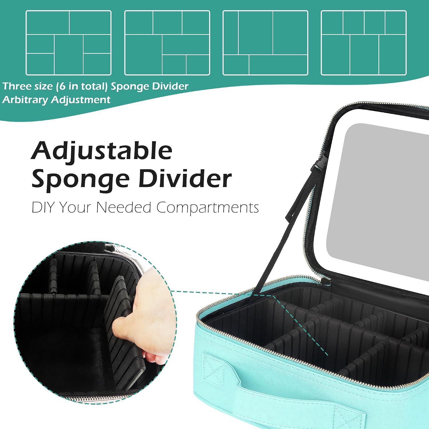 Thumbnail 3 de MOMIRA Travel Makeup Bag with Lighted Mirror