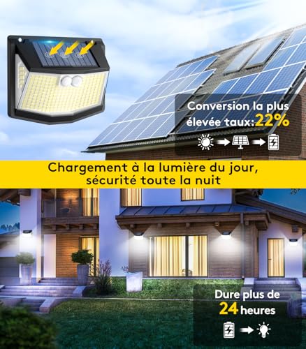 Thumbnail 1 de Lampe Solaire Extérieure Détecteur de Mouvement – 248 LED, CZHHMART
