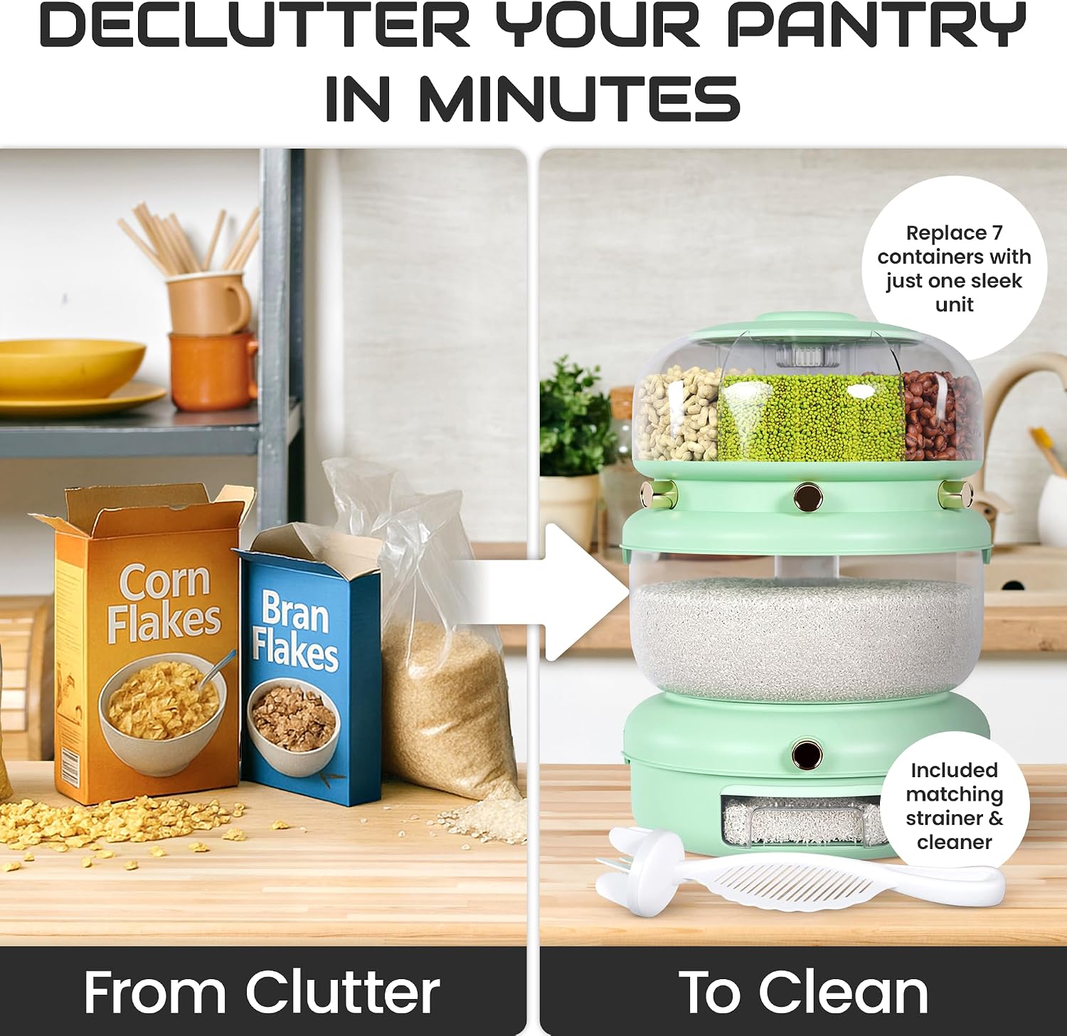 Detalle de Rice & Multi-Grain Dispenser 22 lb food dispenser 🍚