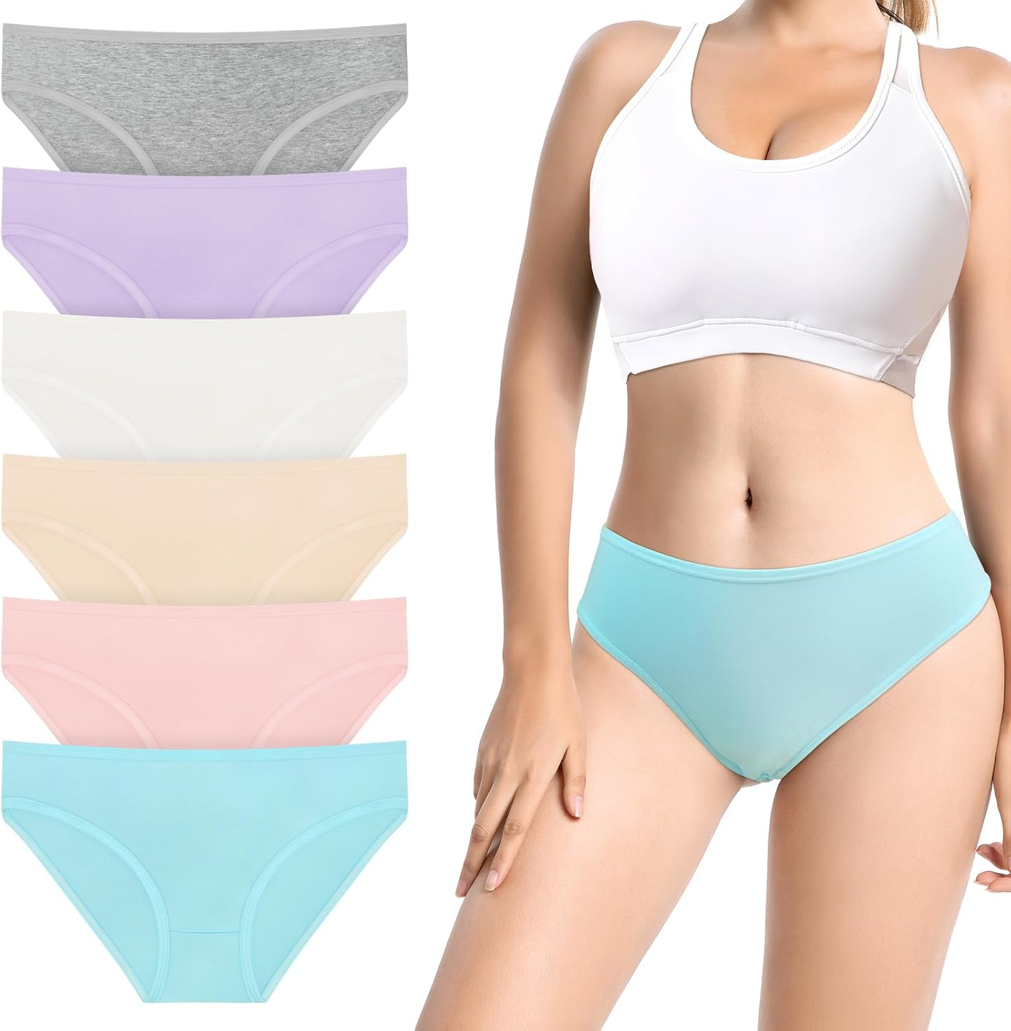 Detalle 2 de flintronic 6PCS Bragas Mujer Algodón 95% algodón