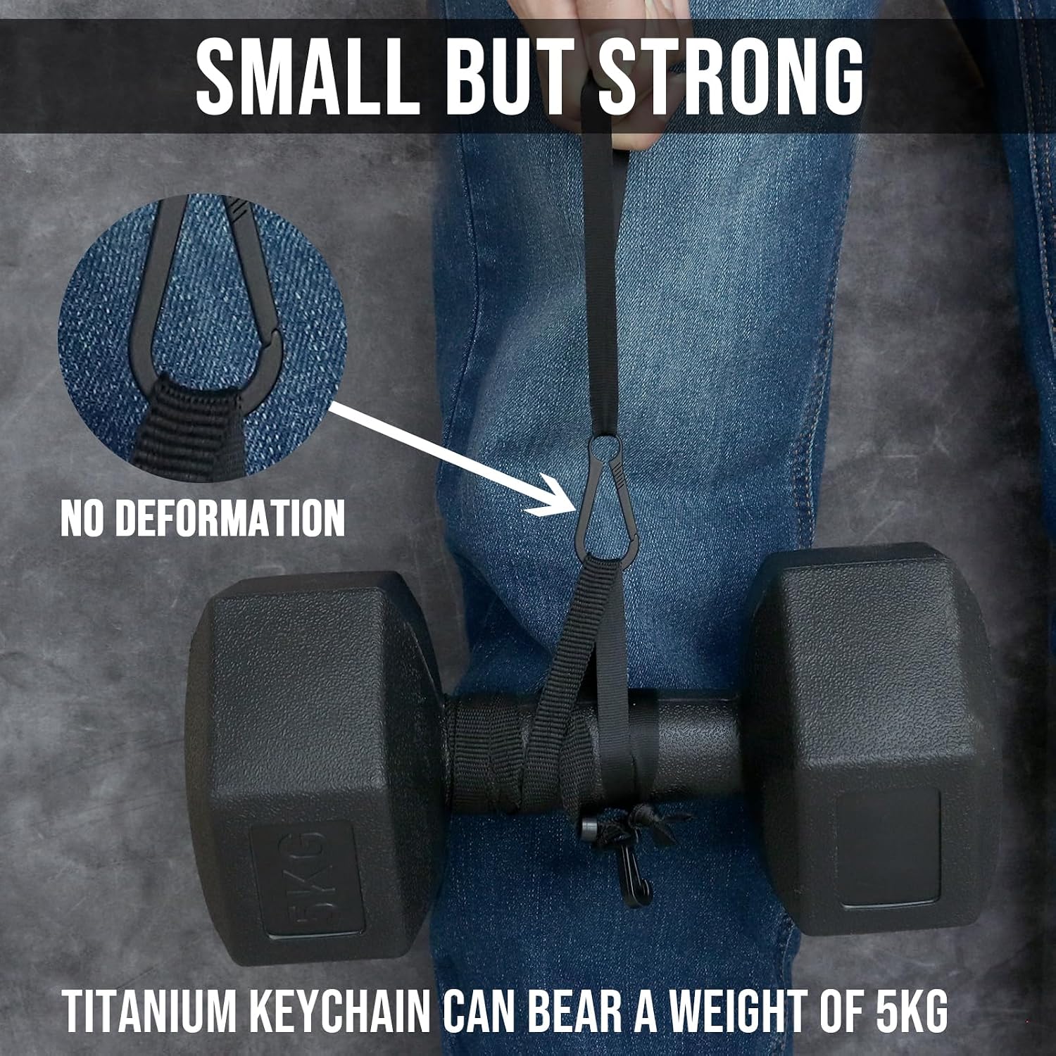 Thumbnail 2 de KCFEV Titanium Carabiner Keychain: Ultra‑Light yet Incredibly Strong