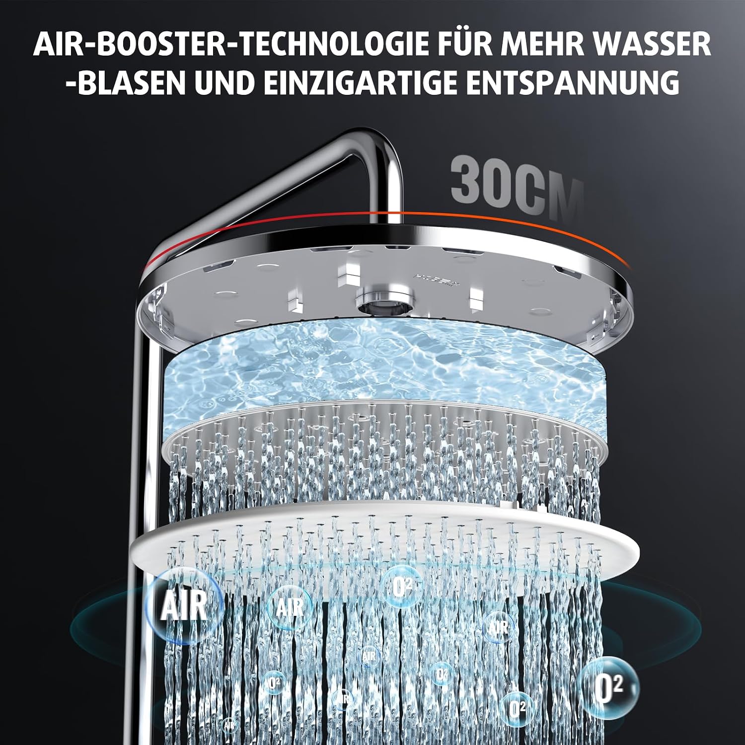 Detalle 1 de Rainsworth Regenduschensystem Thermostat Chrom