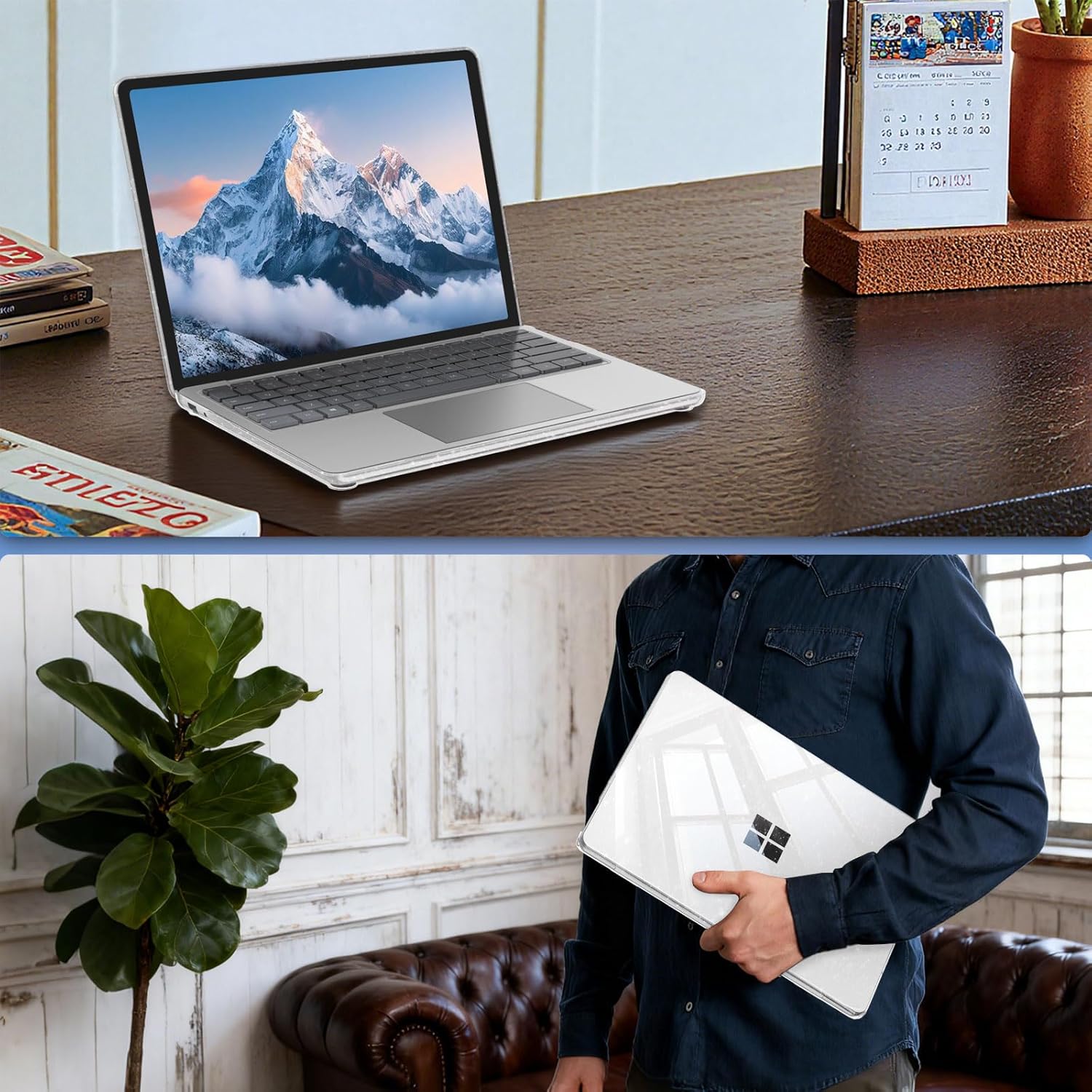 Thumbnail 5 de Fintie Hülle 13 Zoll Surface Laptop 2025 Modell 2095 – Ultradünne, transparente Snap-on Hülle