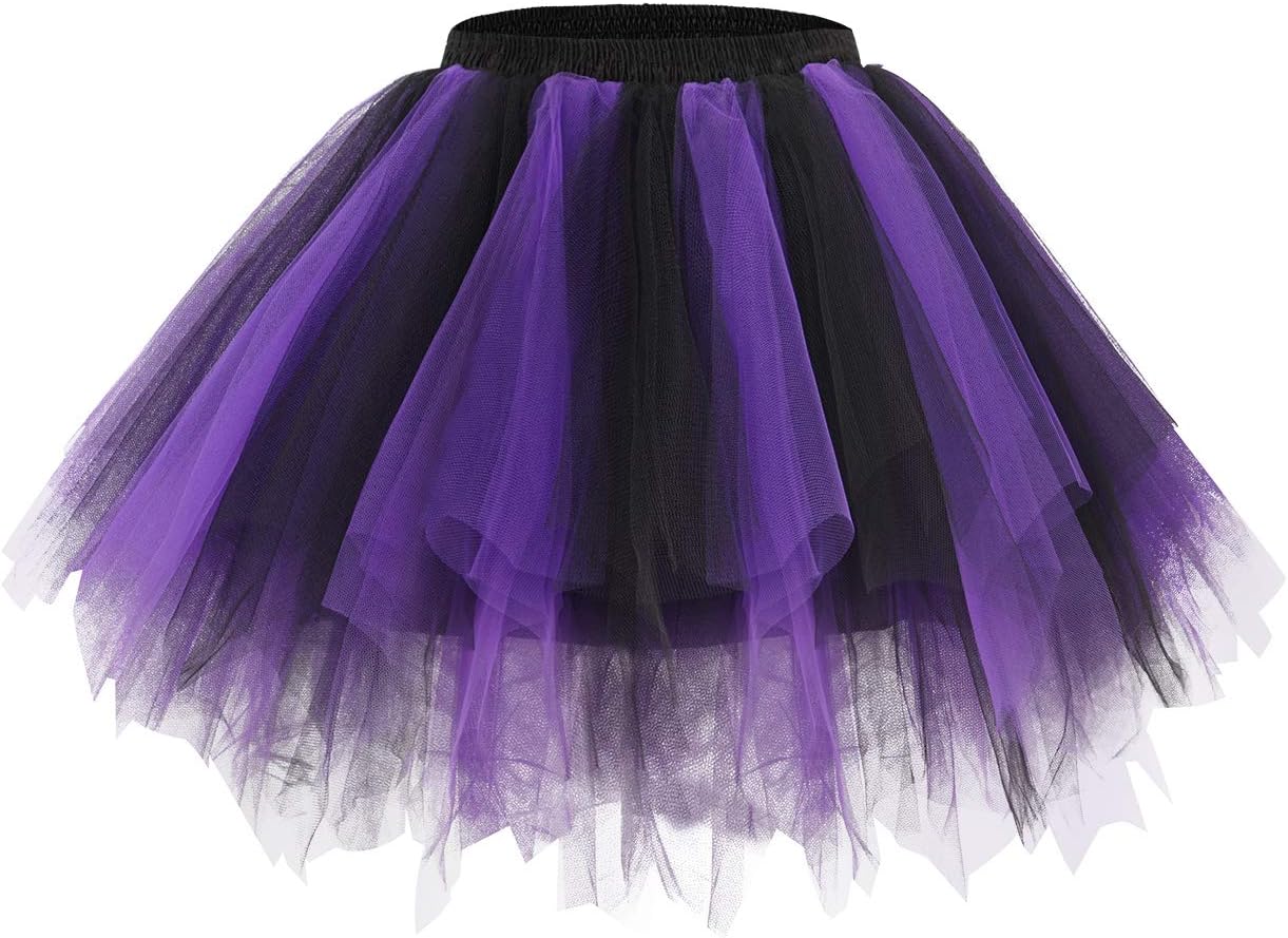 Detalle de Bridesmay short tulle skirt for women – 50s vintage ballet tutu style for Halloween, cosplay and stage