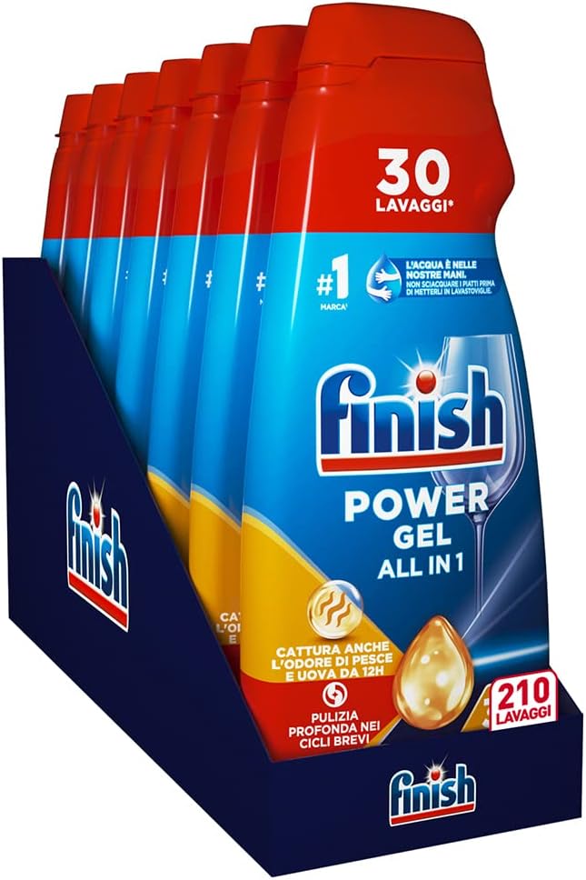 Detalle de Finish Powergel detersivo lavastoviglie 210 lavaggi