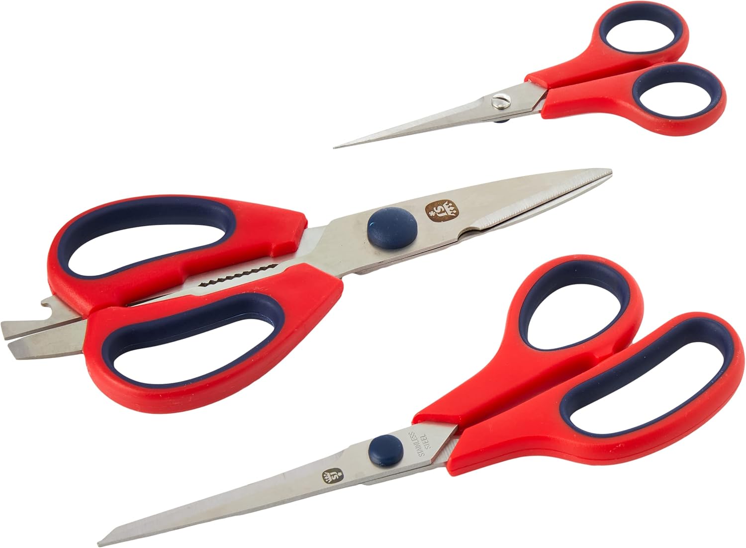 Detalle de Spear & Jackson SCISSORS3PS – 3-teiliges Scheren-Set mit rostfreien Klingen und ergonomischen Griffen