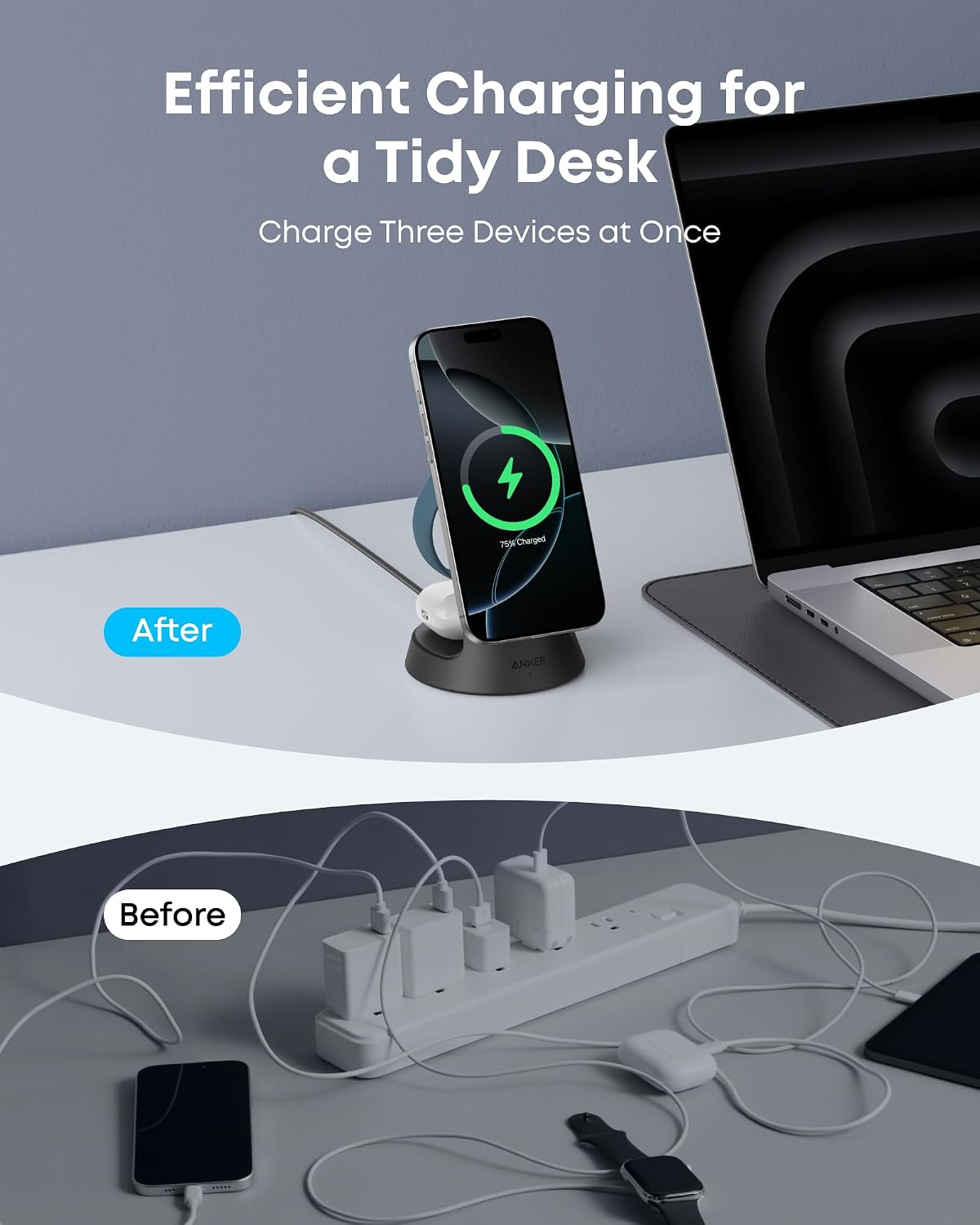 Thumbnail 4 de Anker MagGo 3-in-1 Wireless Charger