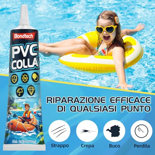 Detalle 2 de Bondtech Kit Riparazione Piscina, Impermeabile: 60ml per gonfiabili, SUP, liner e molto altro