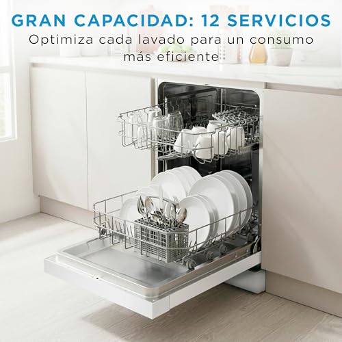 Thumbnail 2 de Midea Lavavajillas 60 cm Blanco para 12 servicios: libre instalación, 4 programas yMedia carga