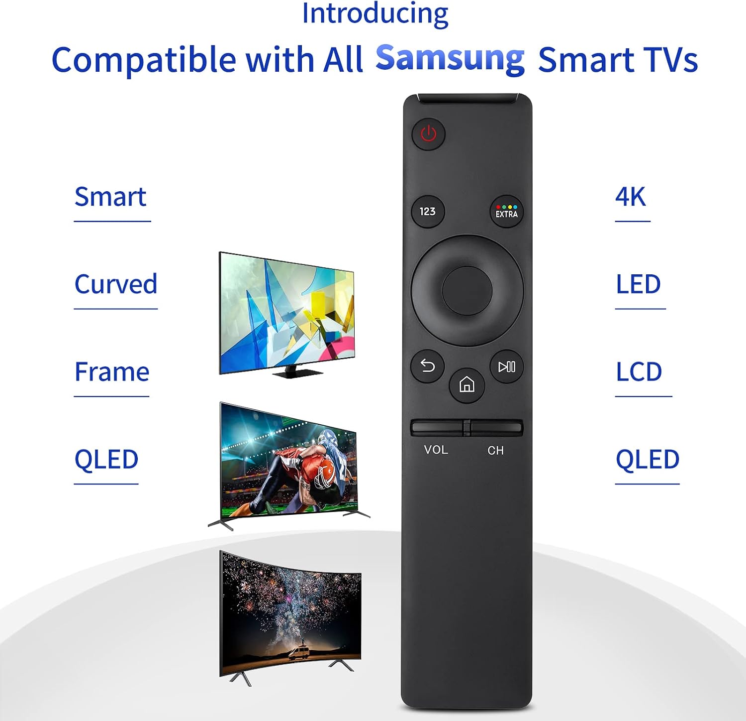 Detalle de OMAIC BN59-01385A Universal Samsung TV Remote, Infrared, 13 Buttons