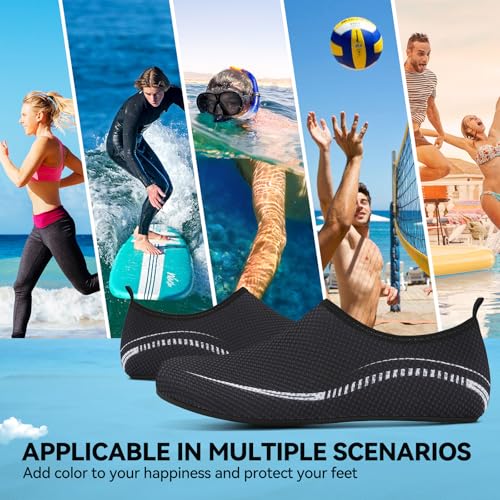 Detalle de Gitzing Water Shoes Beach Shoes for Women and Men – Sea-996BK (3UK/35EU)