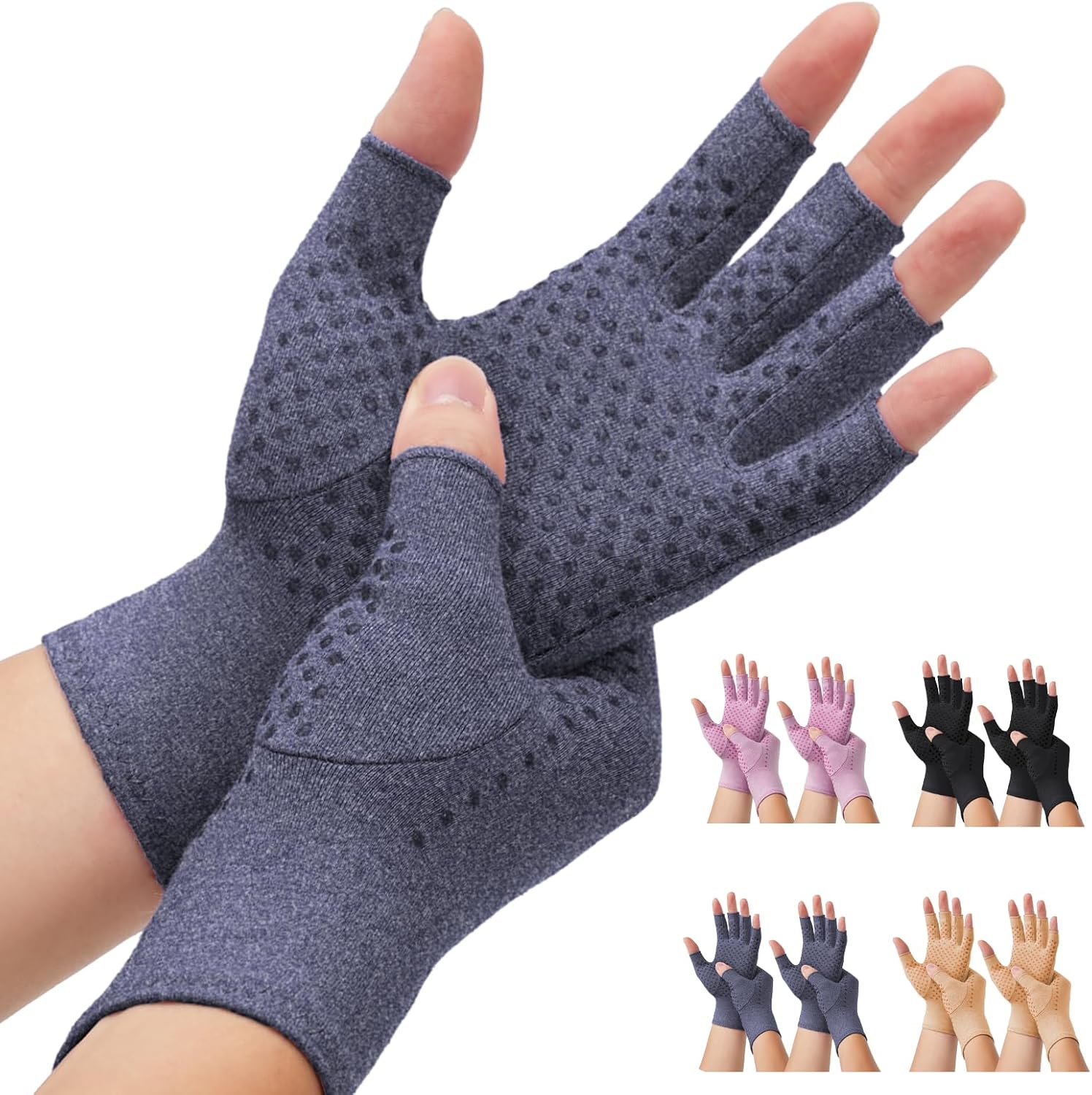 Thumbnail 6 de DRNAIETY Arthritis Gloves, 2 Pairs (L Gray)
