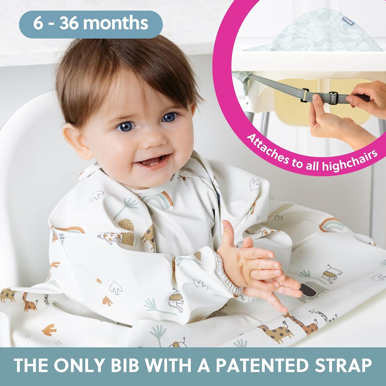 Thumbnail 1 de BIBaDO Long Sleeve Baby Bibs 6–36 months