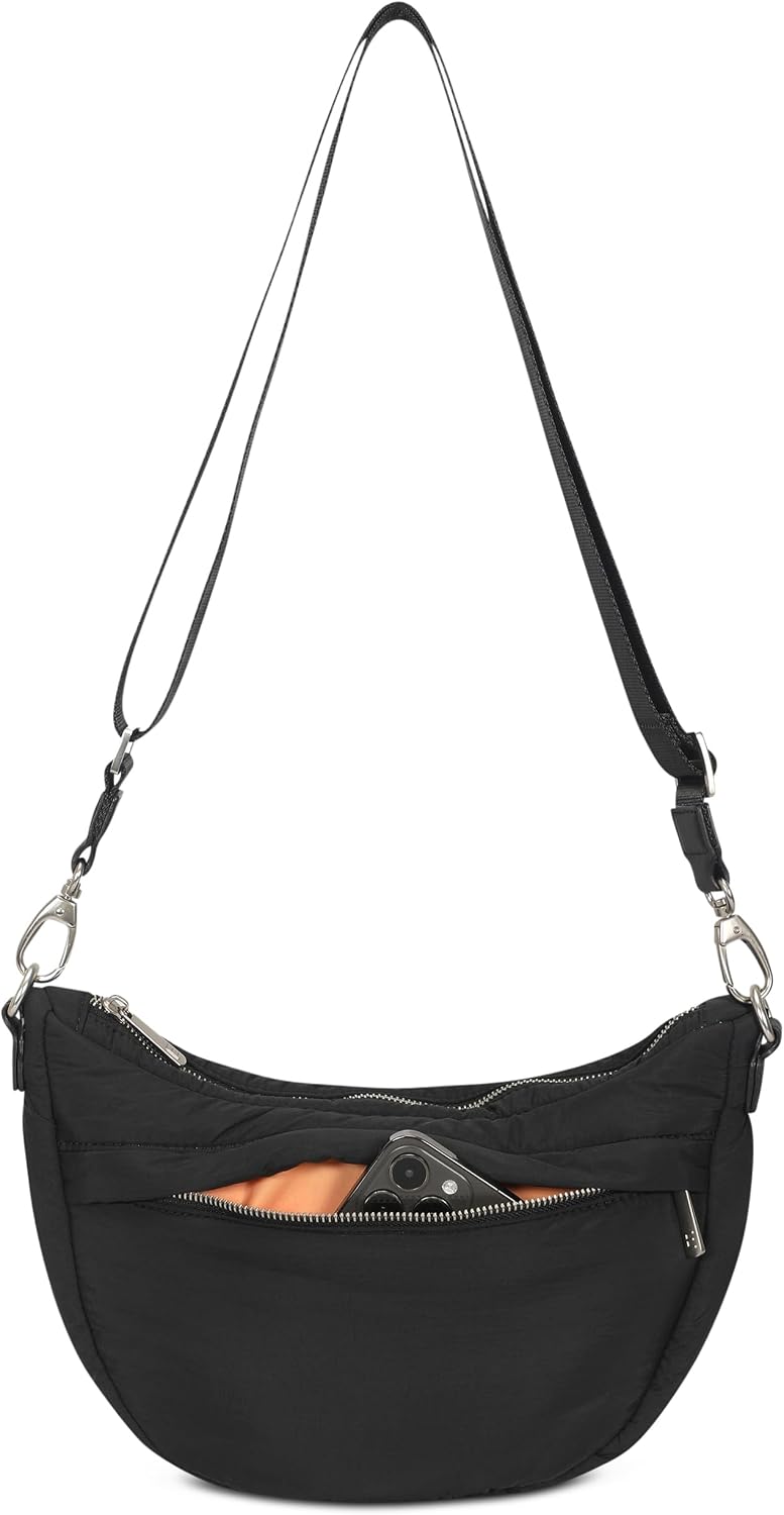 Detalle de Expatrié Vivy Crescent Crossbody Bag femme demi-lune en nylon imperméable