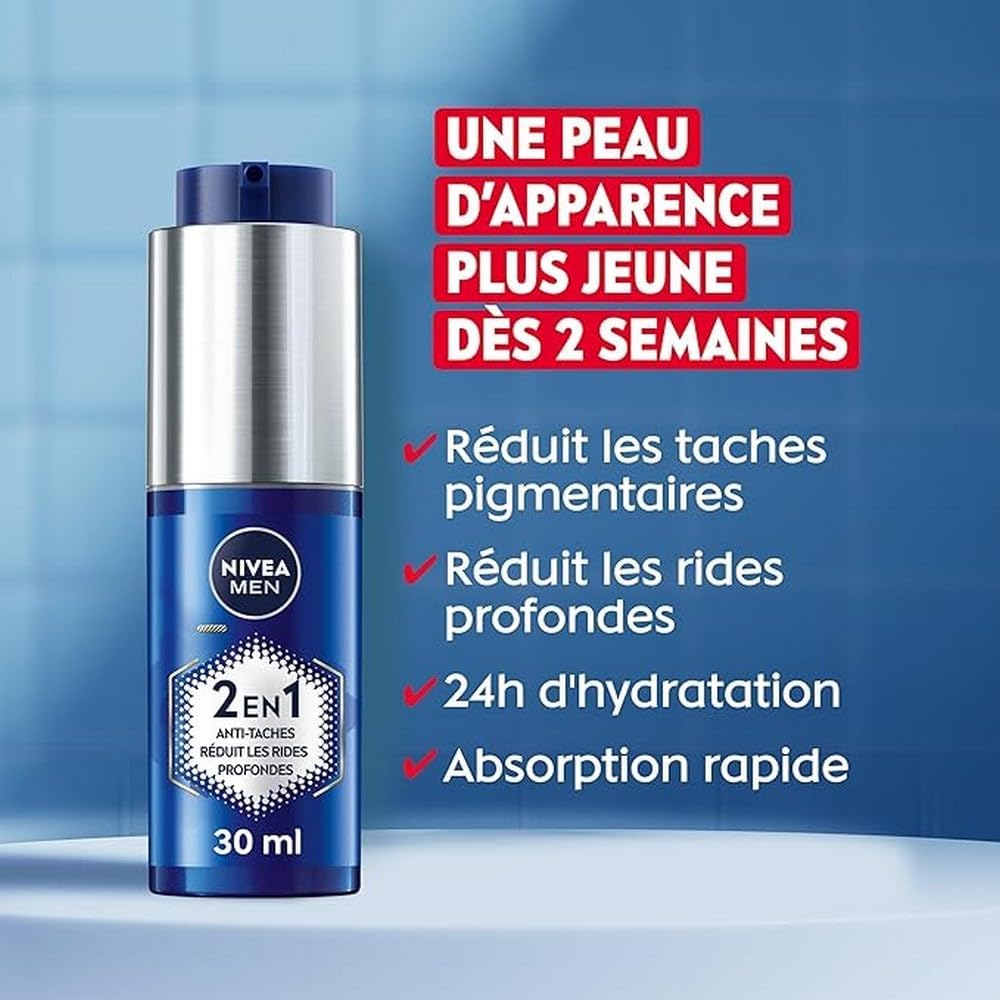 Thumbnail 1 de NIVEA MEN Sérum Power 2-en-1 LUMINOUS630® anti-âge & anti-taches (lot de 3) – sérum visage hydratant à l’acide hyaluronique