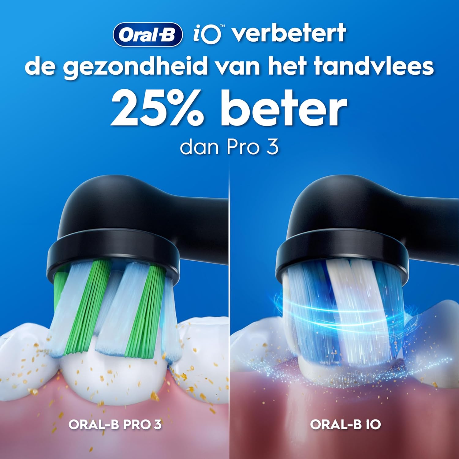 Detalle de Oral-B iO 2 DUO elektrische tandenborstels, 3 poetsstanden en druksensor