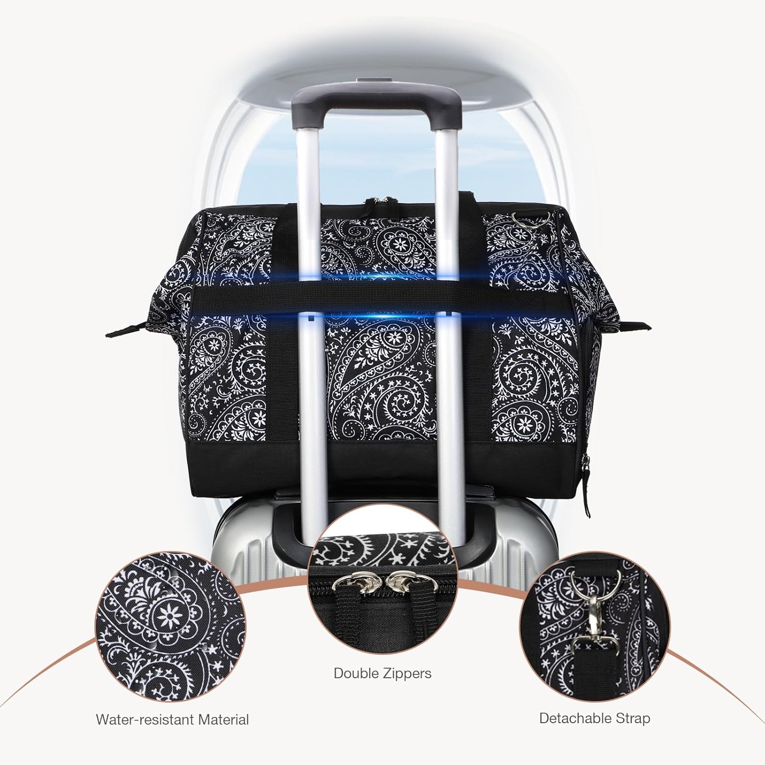 Thumbnail 5 de Lekesky Weekend Overnight Bag 33L with Top Opening and Shoe Compartment