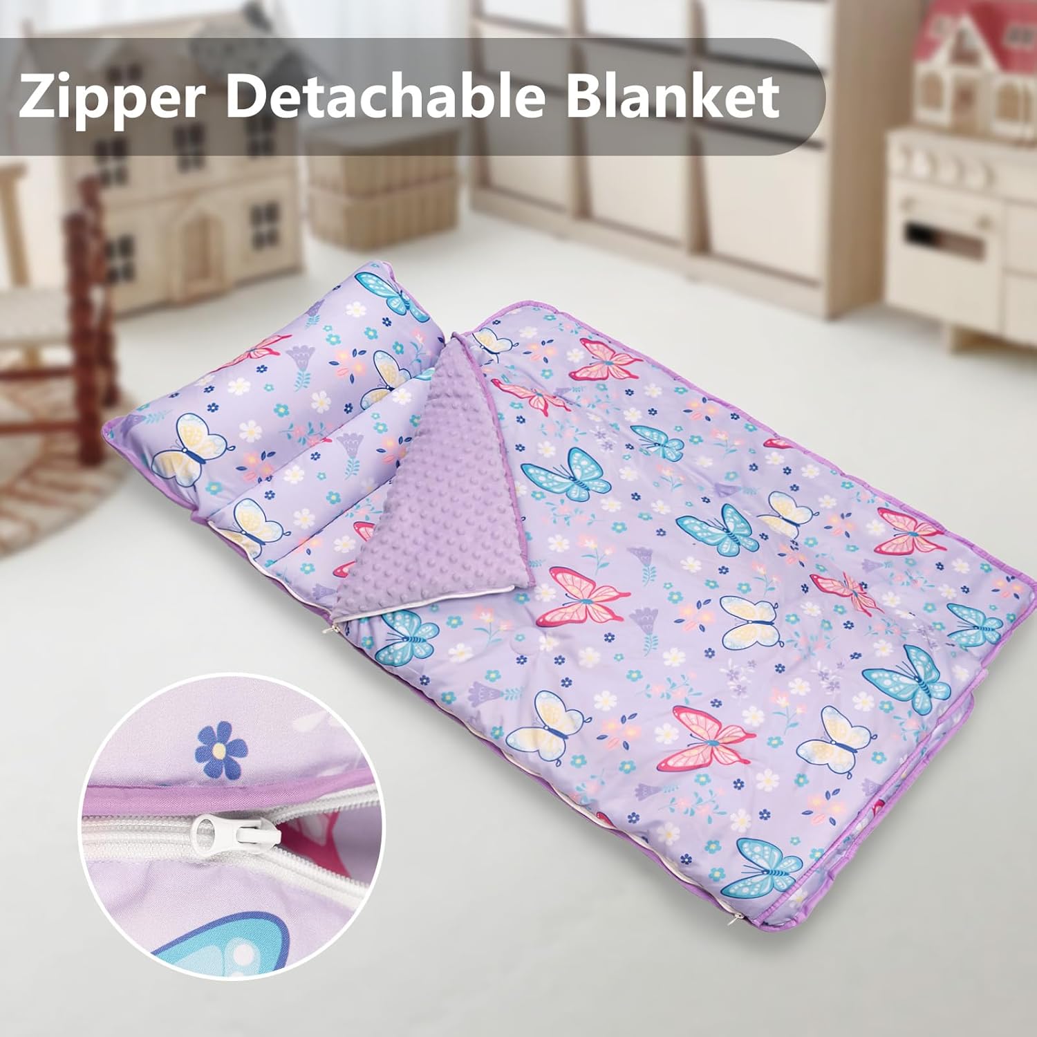 Thumbnail 1 de Primlect Toddler Nap Mat with Pillow, Thickened Extra Large Sleeping Bag (55" x 22")