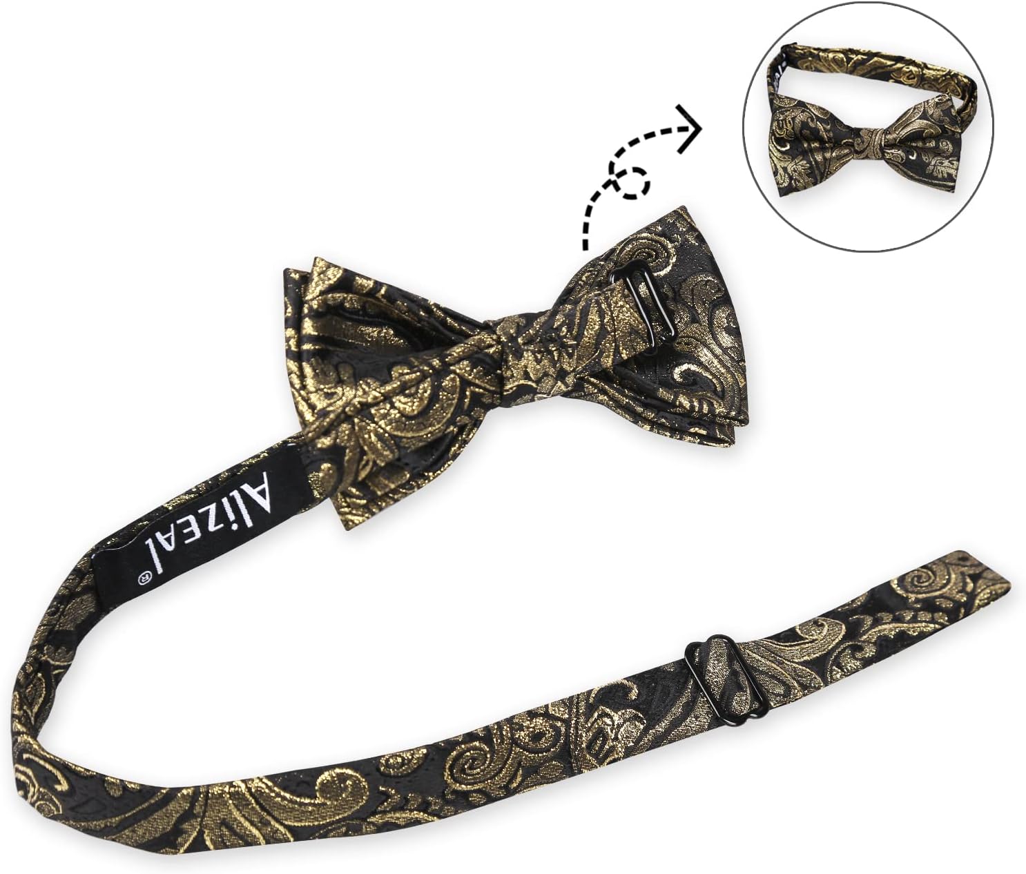 Thumbnail 1 de Alizeal Banded Bow Tie 10cm