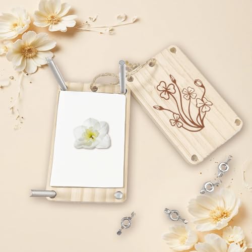 Thumbnail 3 de PRESSINART Kit de Prensado de Flores de Madera: Prensa para Flores Pequeñas en 2.5 × 3.9 pulgadas