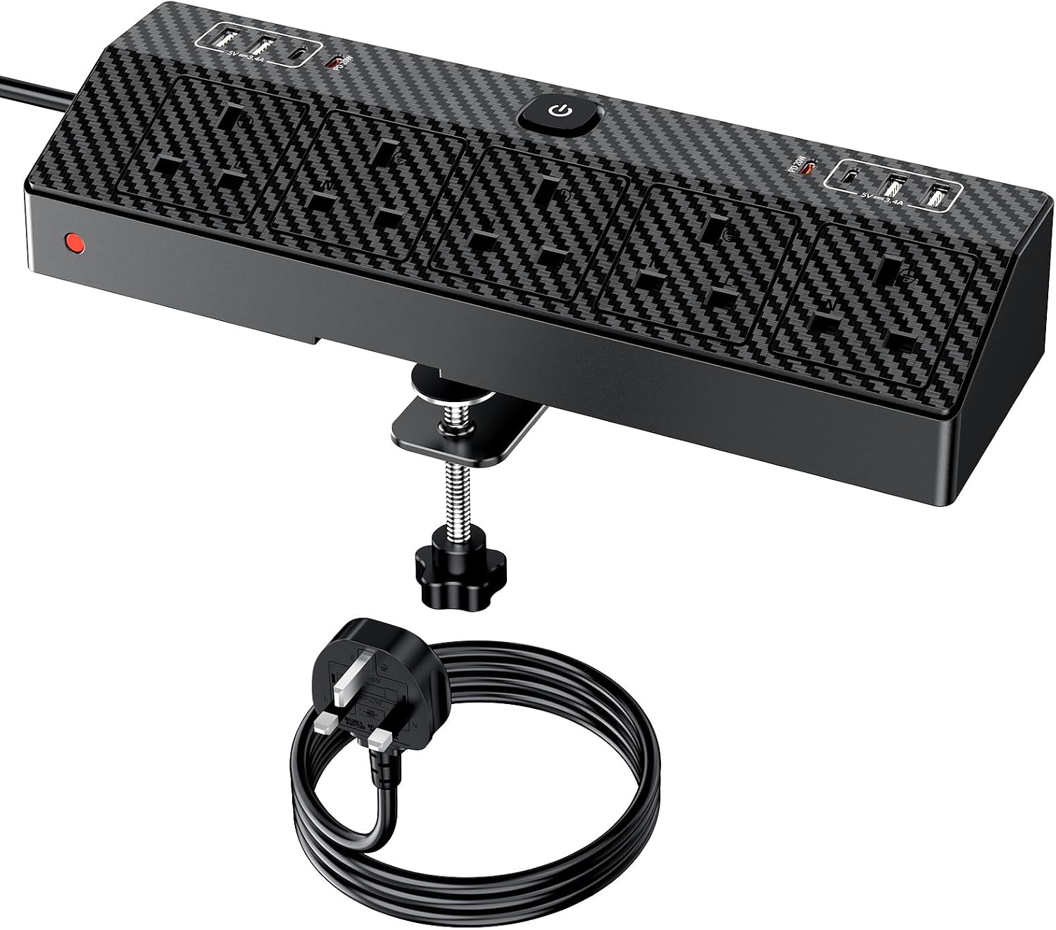 Detalle de HAFINO Desk Extension Lead 1.8M with 20W PD