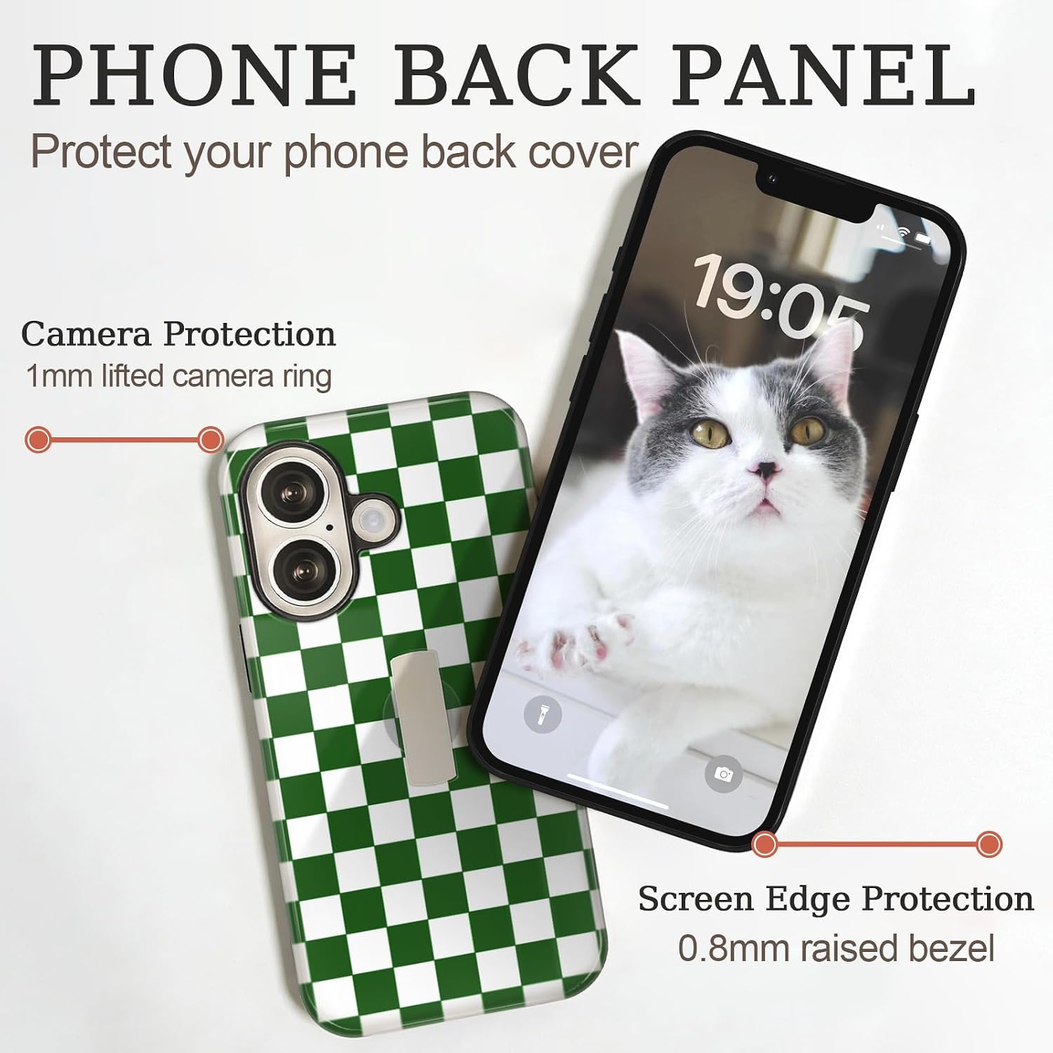 Detalle de iPhone 16 Case with Checkerboard Kickstand
