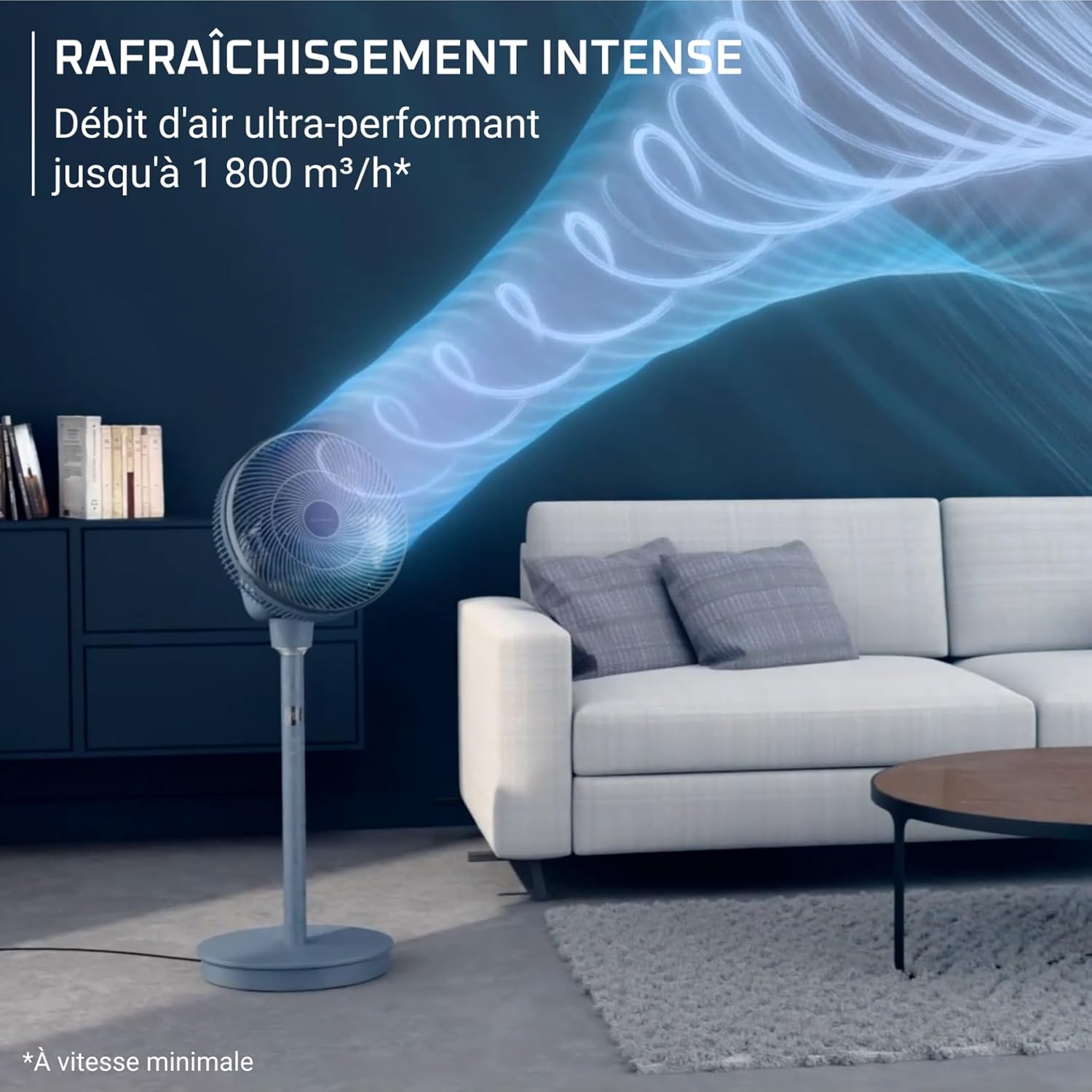 Detalle de Rowenta Turbo Silence Compact 3D Multiflow — ventilateur sur pied silencieux et polyvalent
