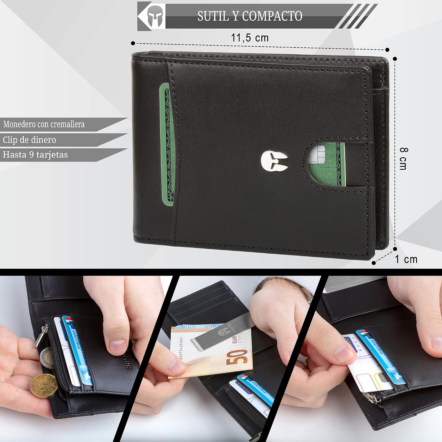 Thumbnail 2 de SPARTANO ADE Carteras RFID 11,5 x 8 cm